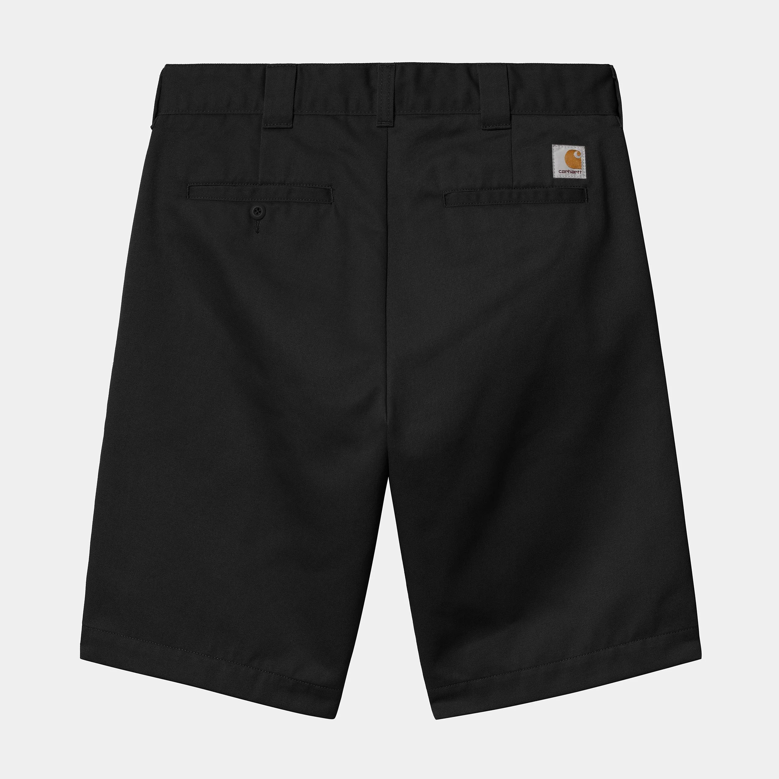 Carhartt WIP Mens Master Denison Twill Short | Black Rinsed sold by The Foot Factory
