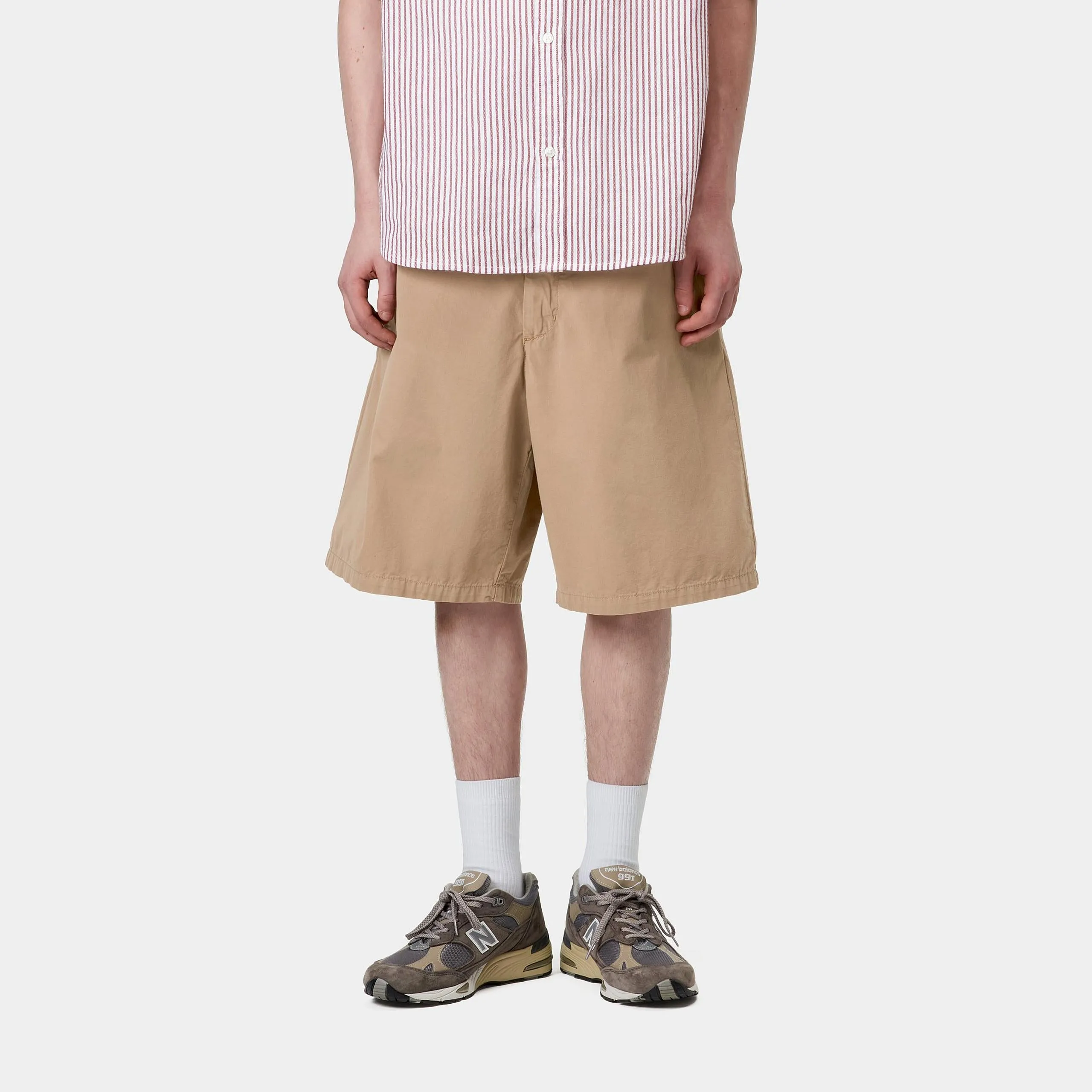 Carhartt WIP Mens Calder Dothan Poplin Short | Leather Garment Dyed sold by The Foot Factory product image thumbnail 3