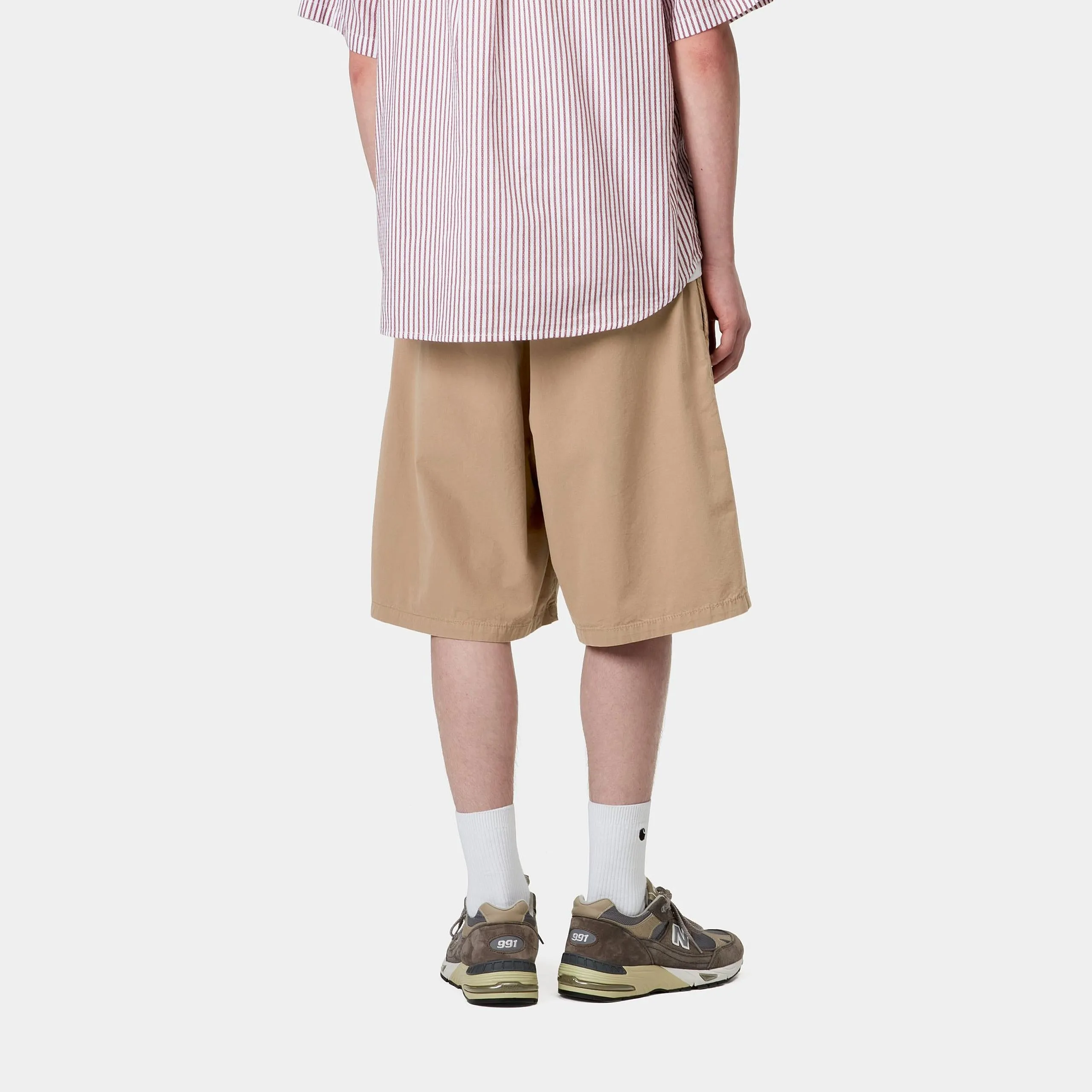 Carhartt WIP Mens Calder Dothan Poplin Short | Leather Garment Dyed sold by The Foot Factory product image thumbnail 4