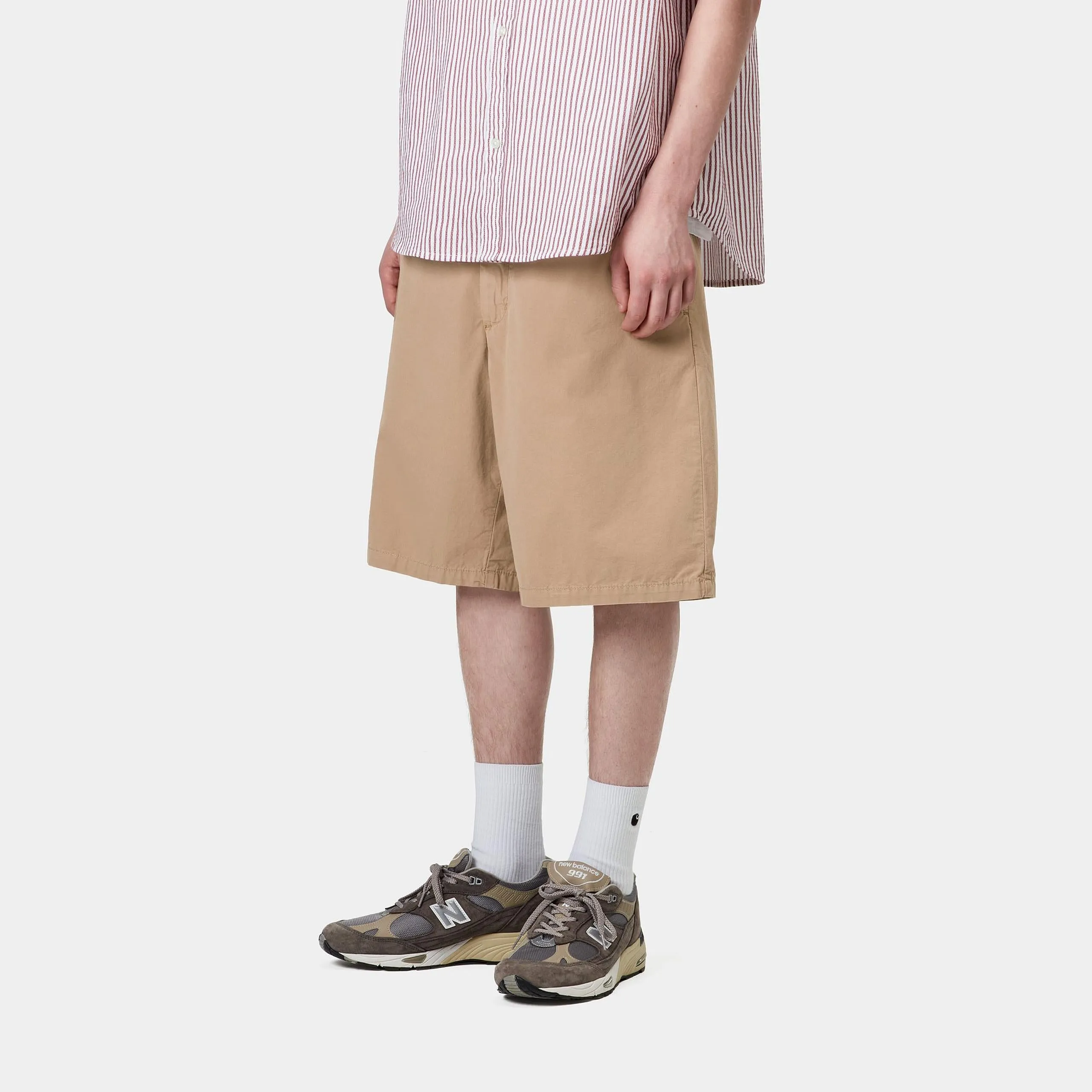 Carhartt WIP Mens Calder Dothan Poplin Short | Leather Garment Dyed sold by The Foot Factory product image thumbnail 5