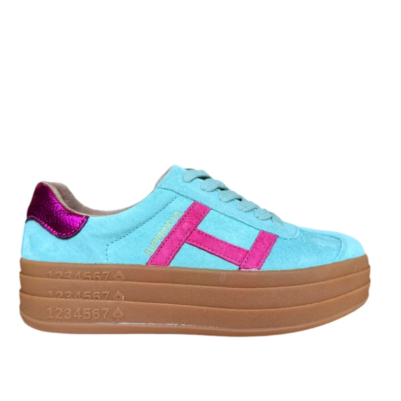 Drilleys Womens Sixty Eight Trainers | Sea Green Techno sold by The Foot Factory