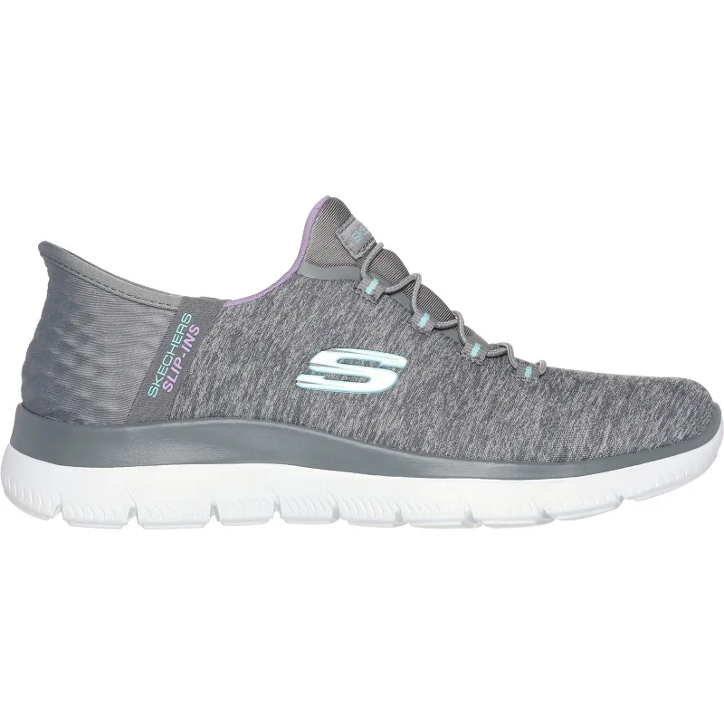 Skechers Womens Summits Dazzling Haze Trainers - Grey sold by The Foot Factory