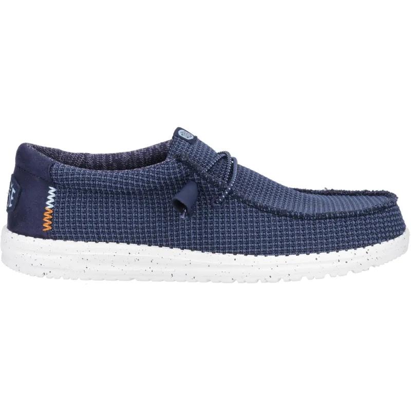 Hey Dude Mens Wally Sport Mesh Shoe - Navy sold by The Foot Factory