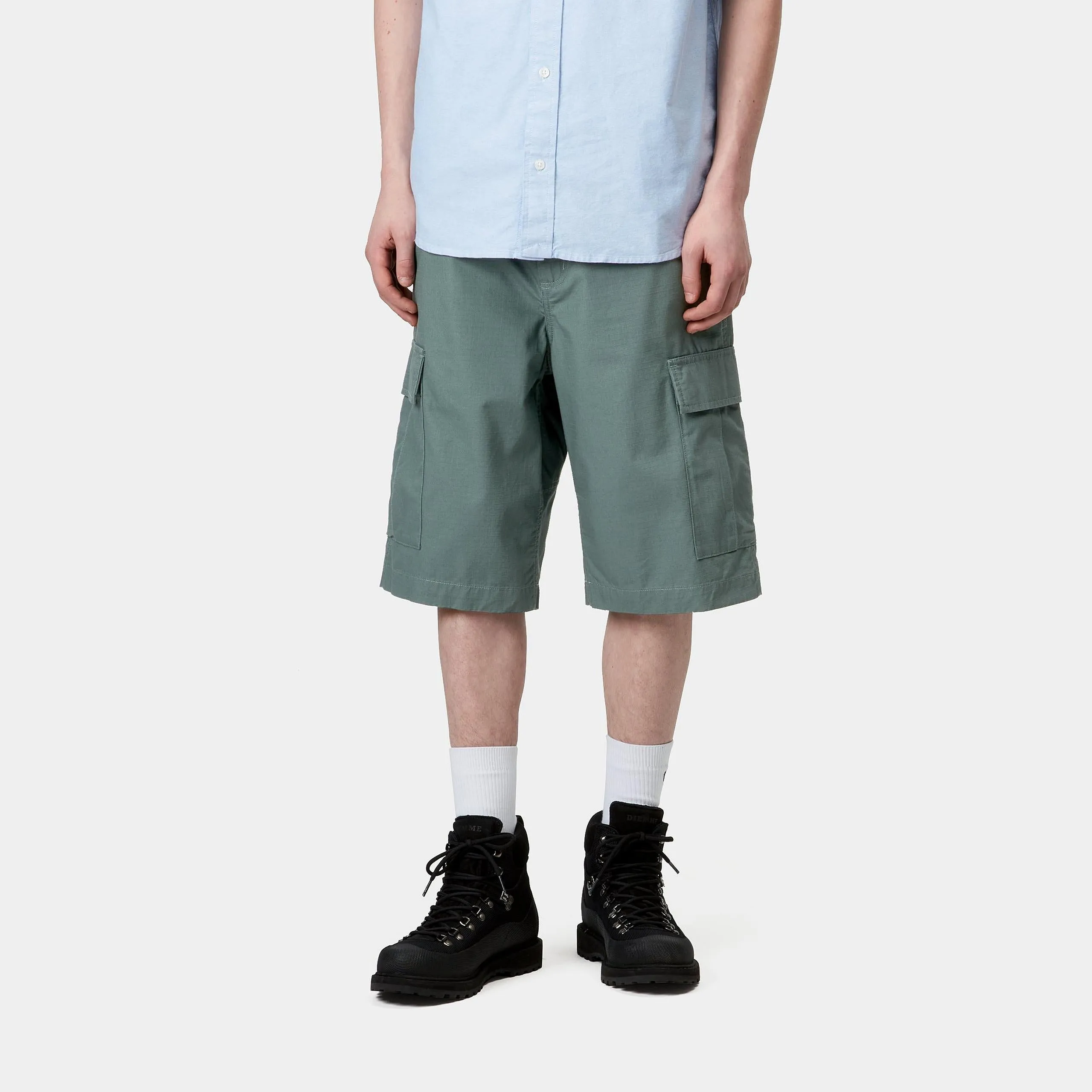 Carhartt WIP Mens Regular Cargo Short | Silver Pine sold by The Foot Factory product image thumbnail 3