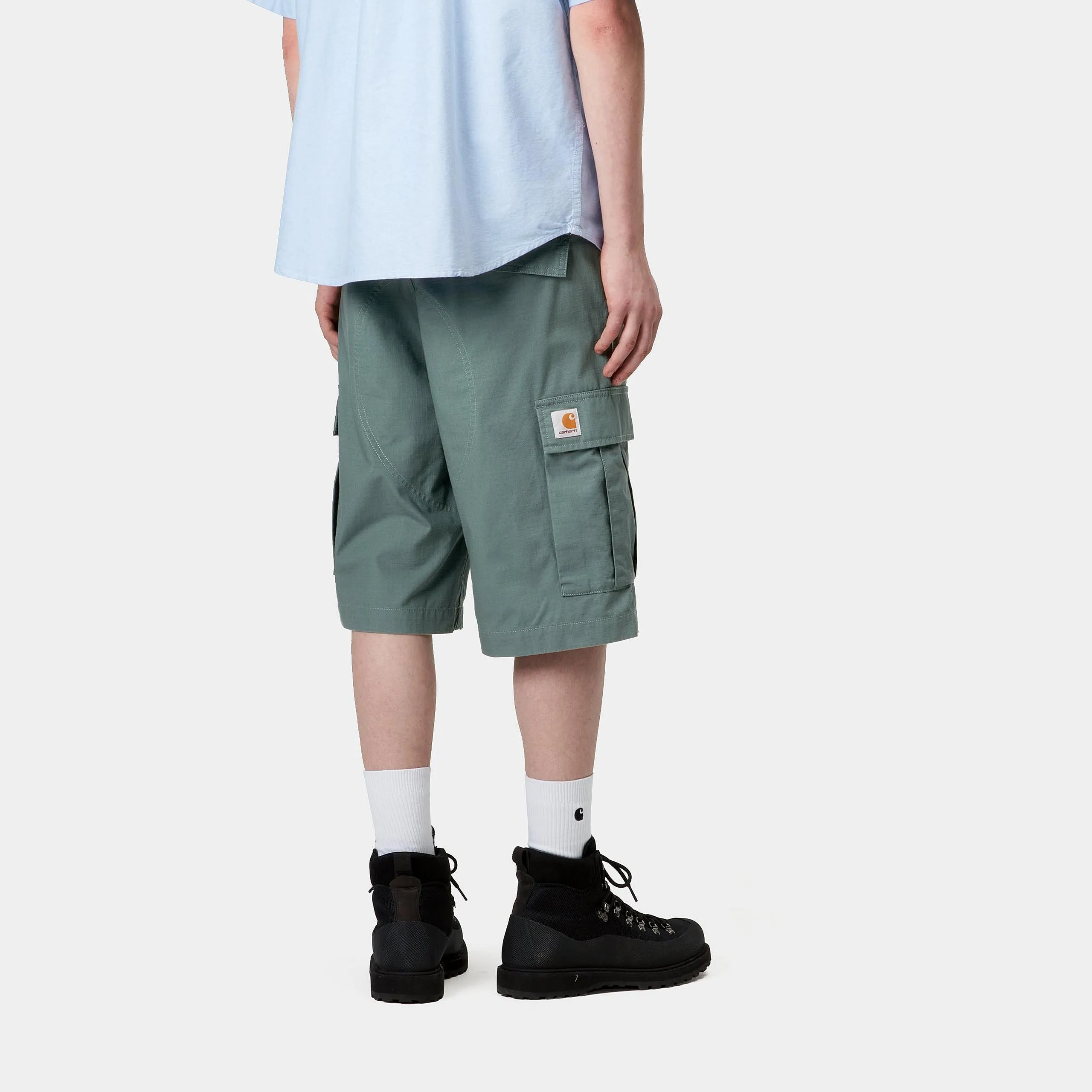 Carhartt WIP Mens Regular Cargo Short | Silver Pine sold by The Foot Factory product image thumbnail 4