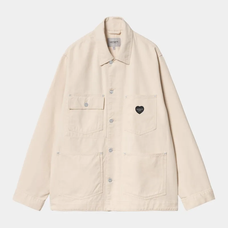 Carhartt WIP Mens Drewe Chore Coat Jacket - Natural Rinsed sold by The Foot Factory