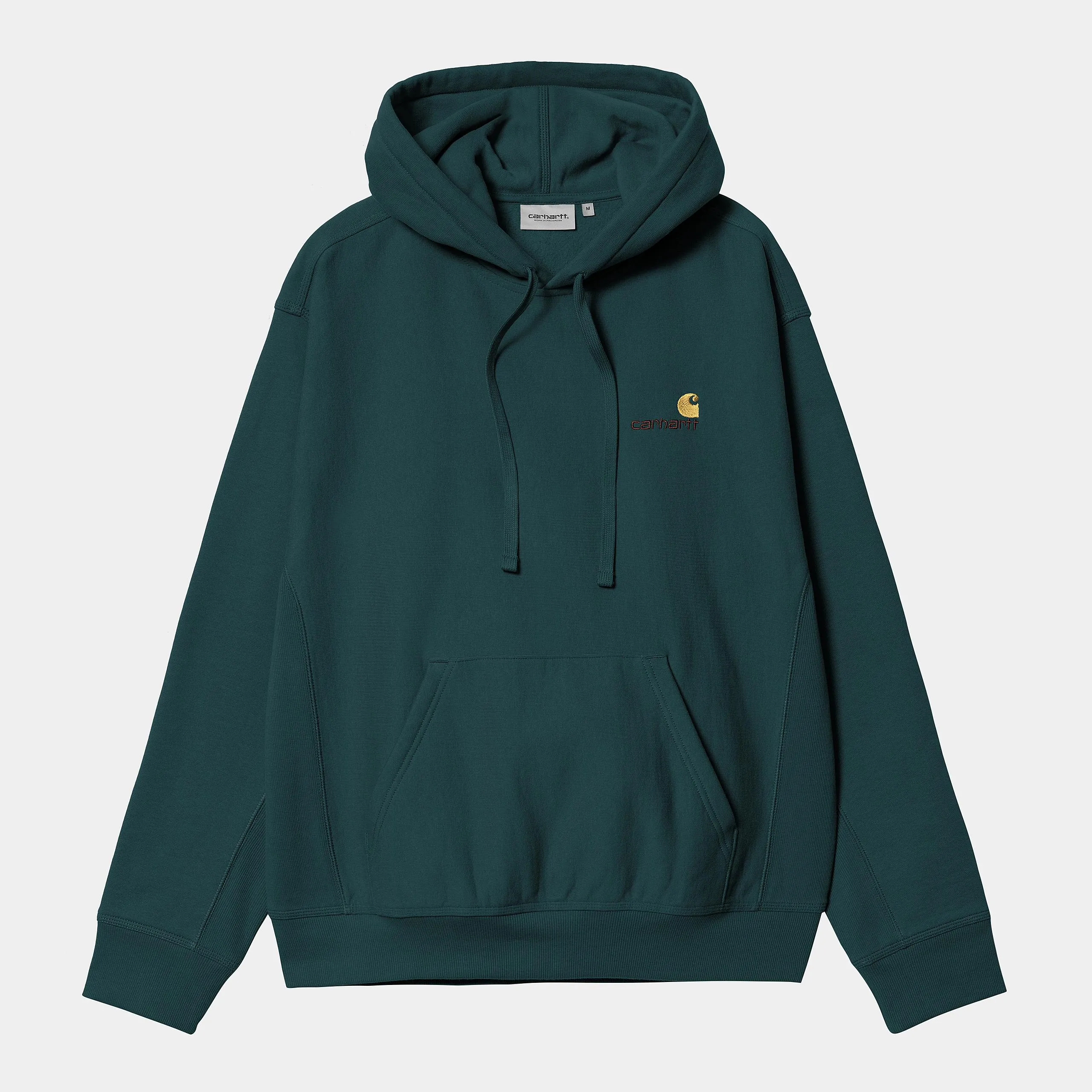 Carhartt WIP Mens American Script Hoodie | Deep Lagoon sold by The Foot Factory