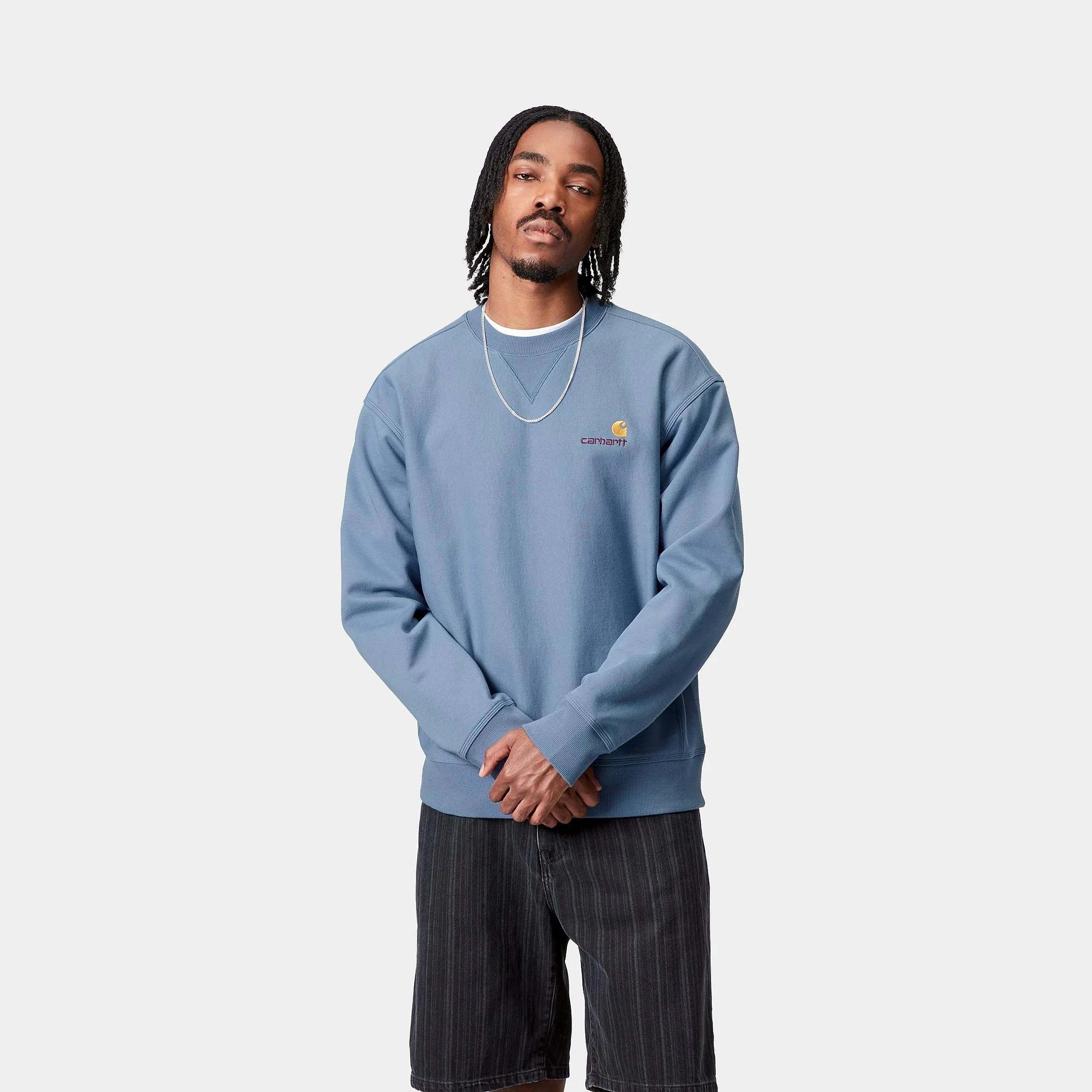 Carhartt WIP Mens American Script Sweat Top | Sorrent sold by The Foot Factory product image thumbnail 3