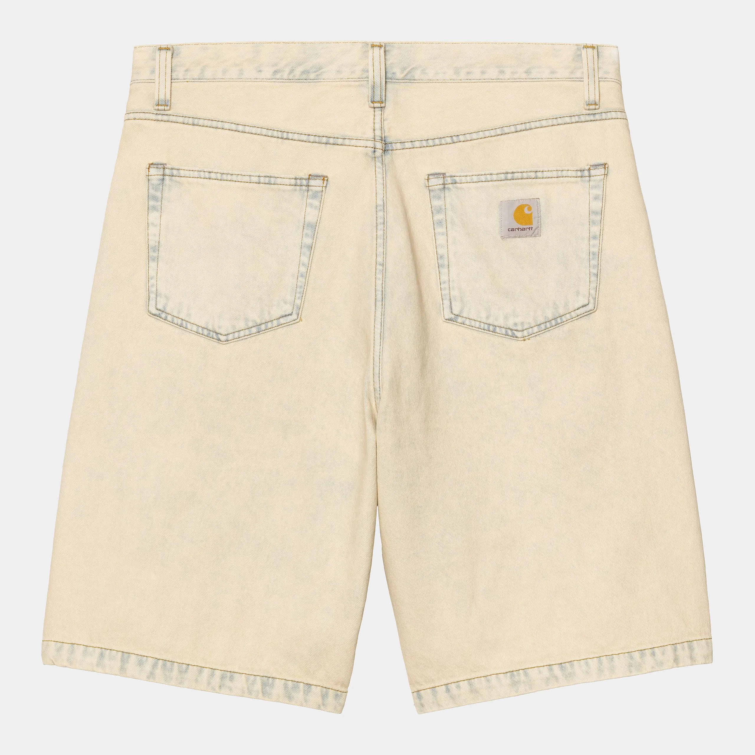 Carhartt WIP Mens Landon Robertson Denim Short | Blue Sand Bleached sold by The Foot Factory