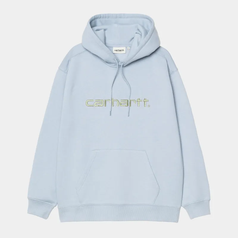 Carhartt WIP Womens Carhartt Sweat Hoodie | Blue Fog / Pale Olive sold by The Foot Factory