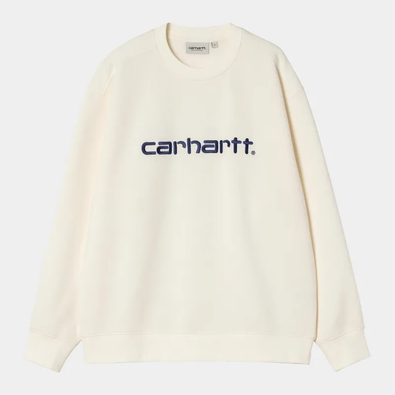 Carhartt WIP Womens Carhartt Sweat Top | Wax / Wolfsbane sold by The Foot Factory