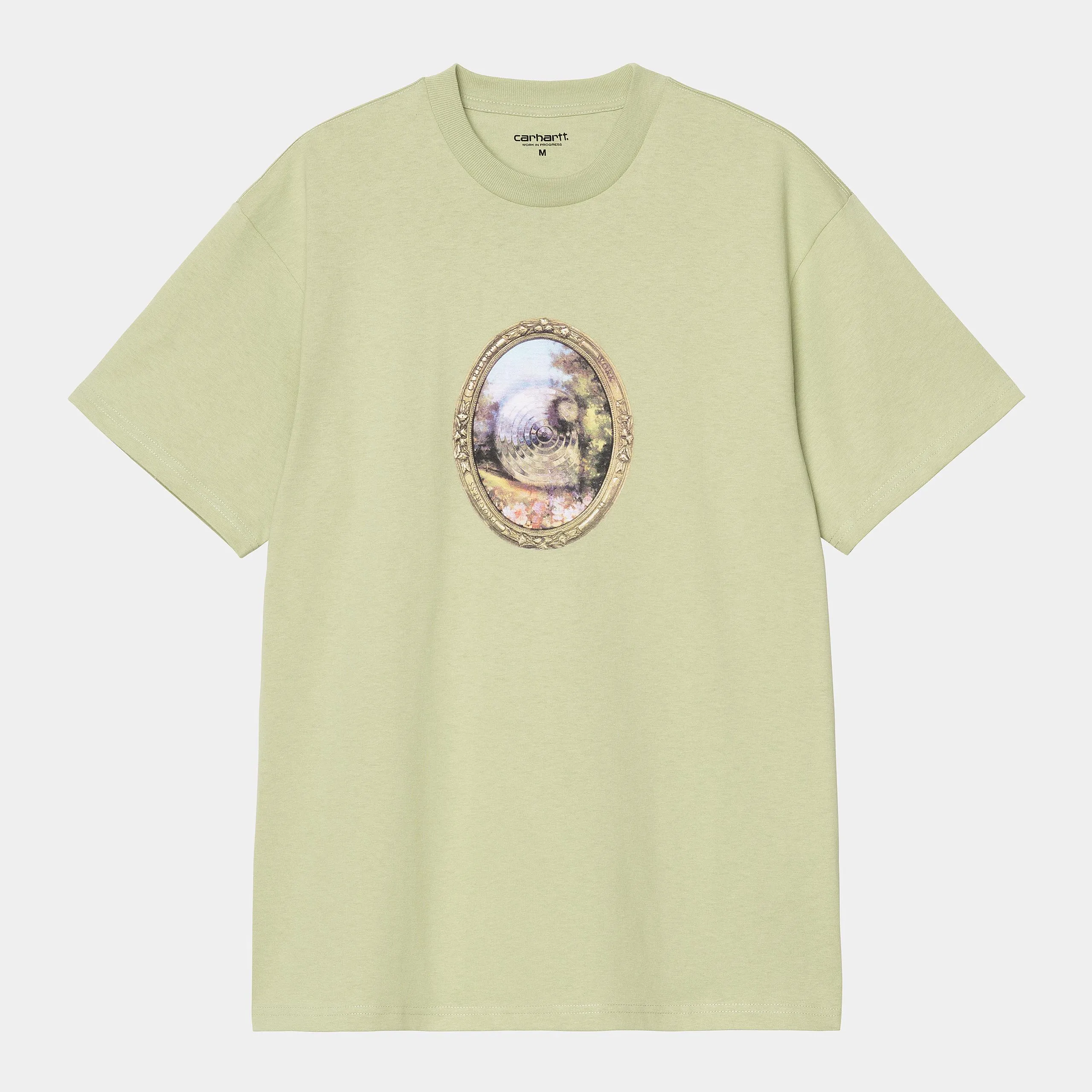 Carhartt WIP Mens Mirror T-Shirt | Pale Olive sold by The Foot Factory