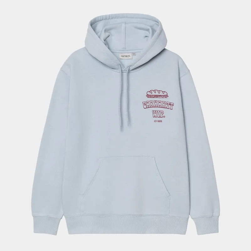 Carhartt WIP Mens Sandwich Sweat Hoodie | Blue Fog sold by The Foot Factory
