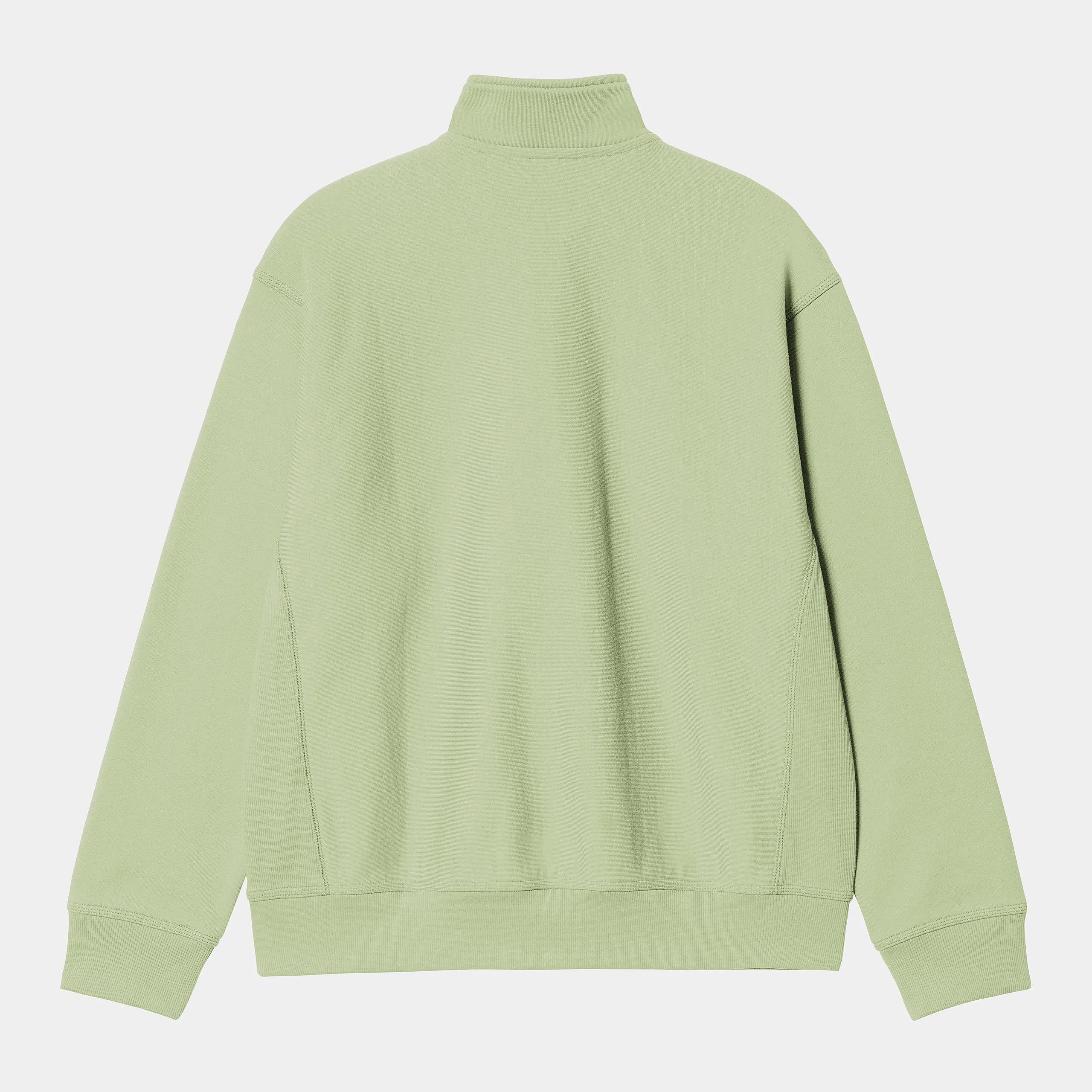 Carhartt WIP Mens Half Zip American Script Sweat Top | Pale Olive sold by The Foot Factory product image thumbnail 2