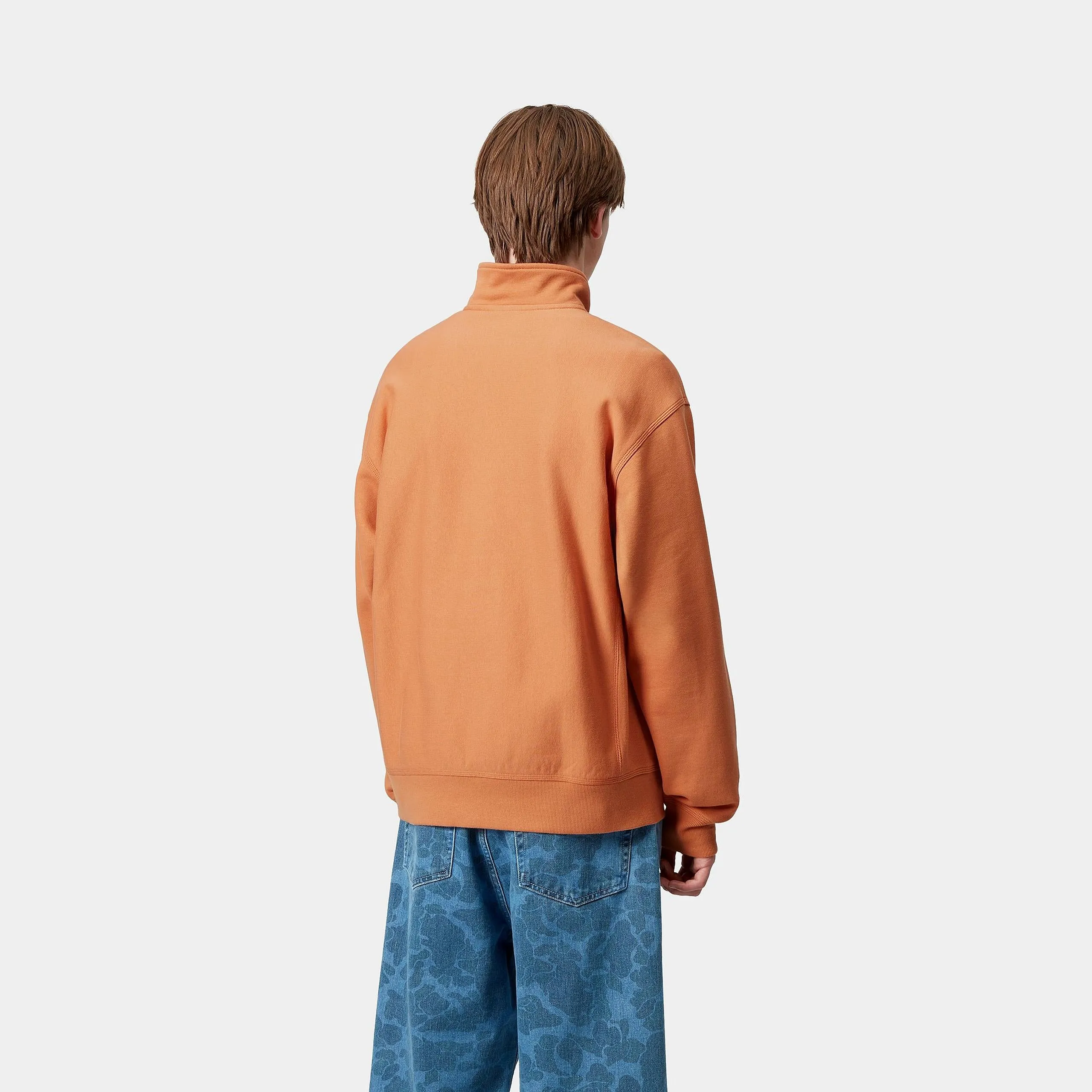 Carhartt WIP Mens Half Zip American Script Sweat Top | Redhaven sold by The Foot Factory product image thumbnail 4