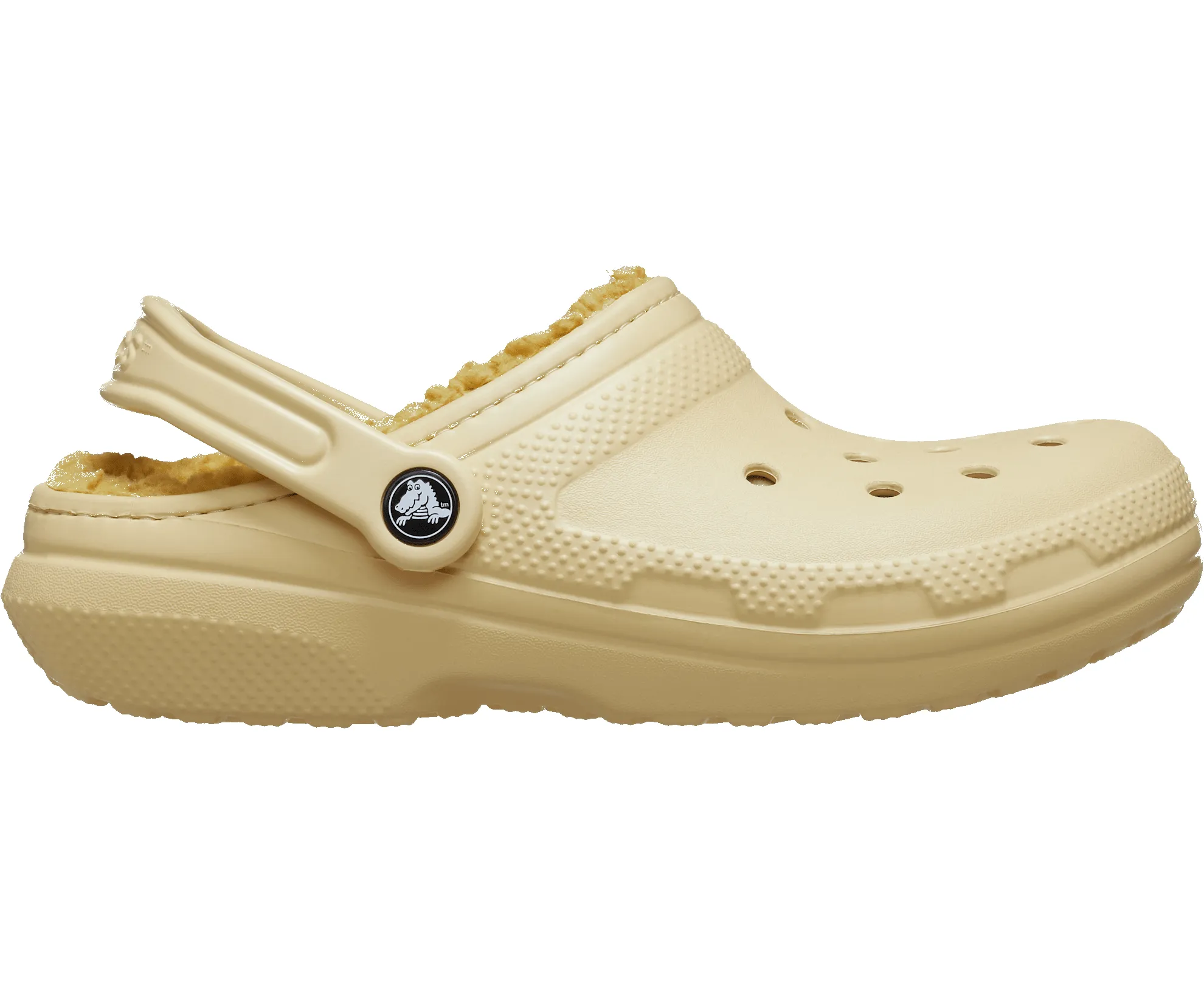 Crocs Unisex Classic Lined Clog | Sesame sold by The Foot Factory