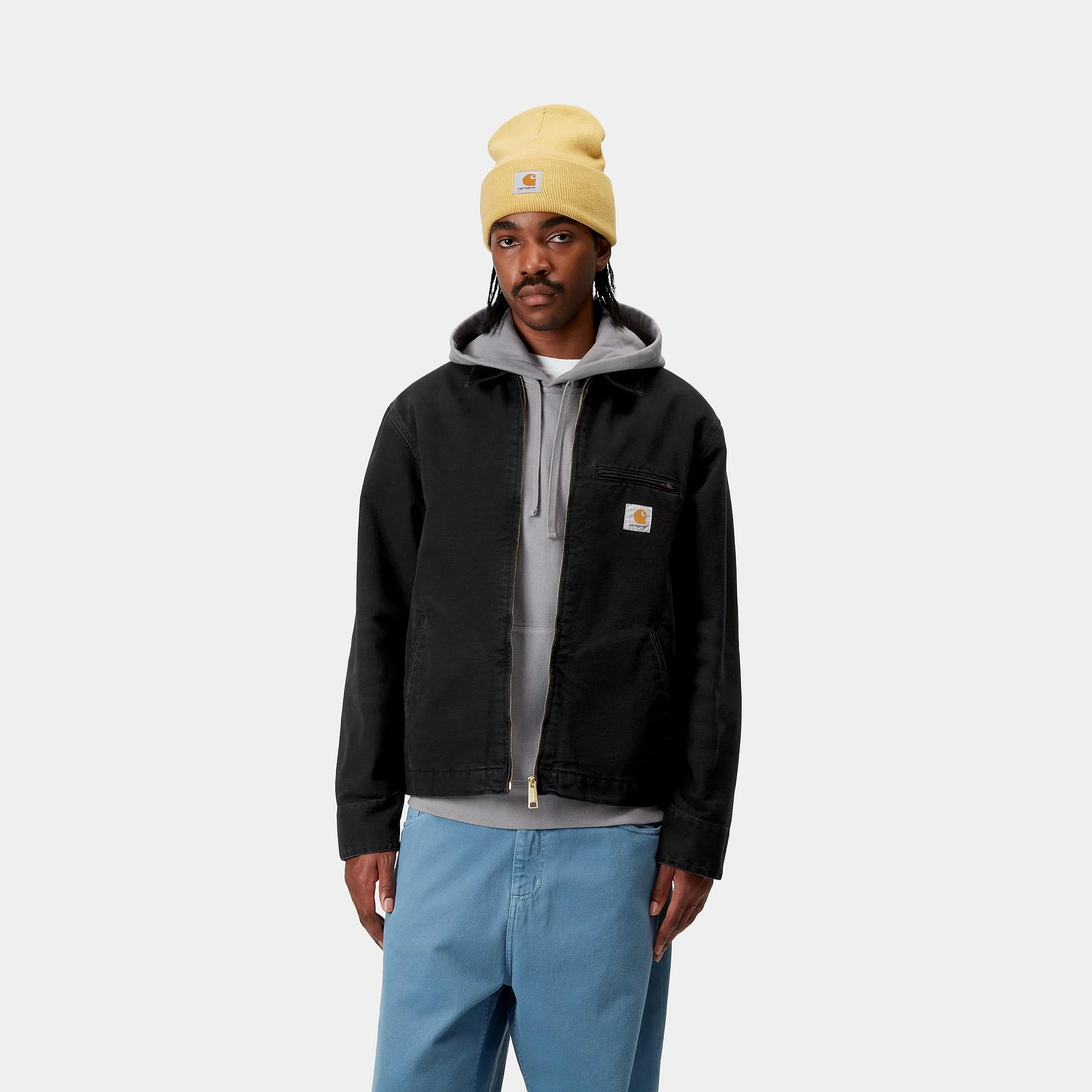 Carhartt WIP Mens Detroit Jacket - Black Stone Canvas sold by The Foot Factory product image thumbnail 3