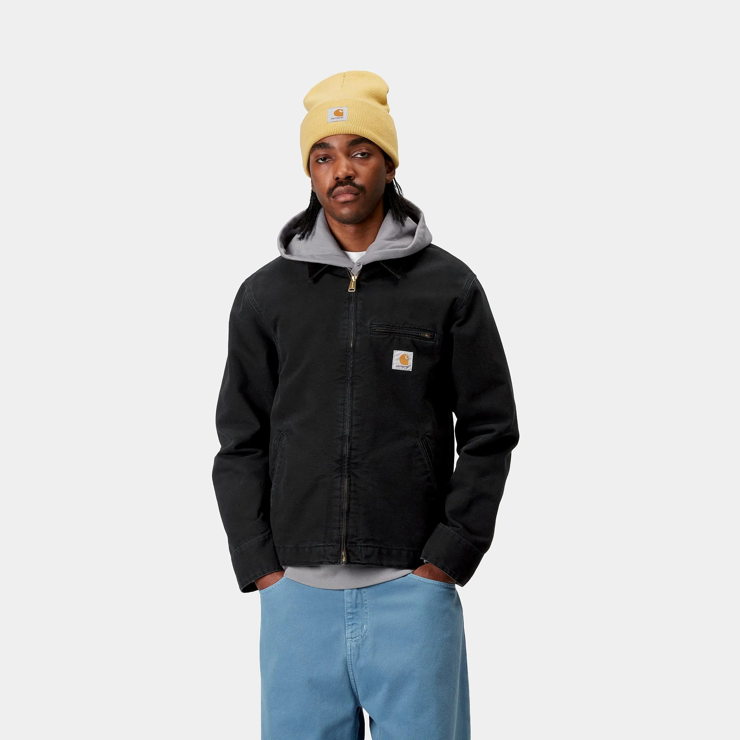Carhartt WIP Mens Detroit Jacket - Black Stone Canvas sold by The Foot Factory product image thumbnail 5