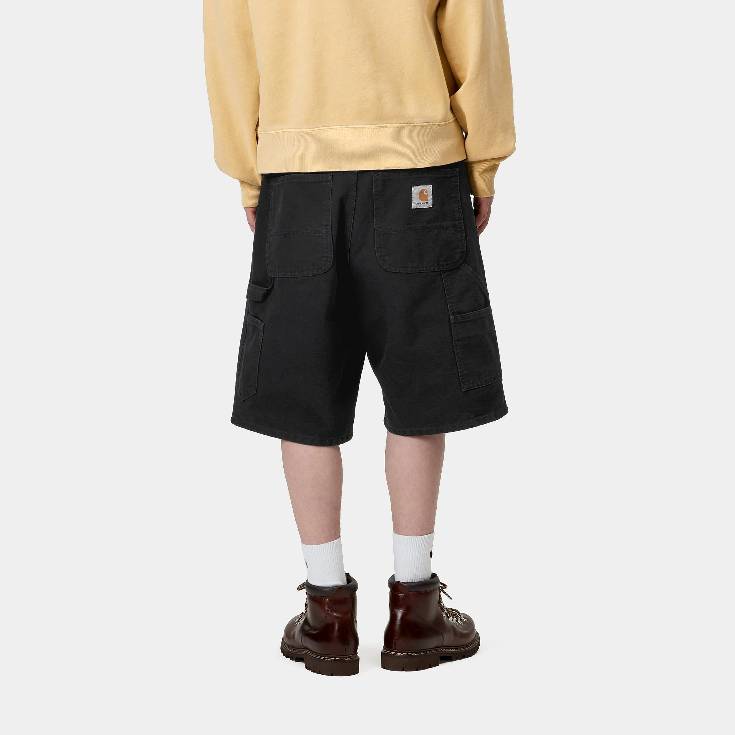 Carhartt WIP Mens Single Knee Dearborn Canvas Short | Black sold by The Foot Factory product image thumbnail 4