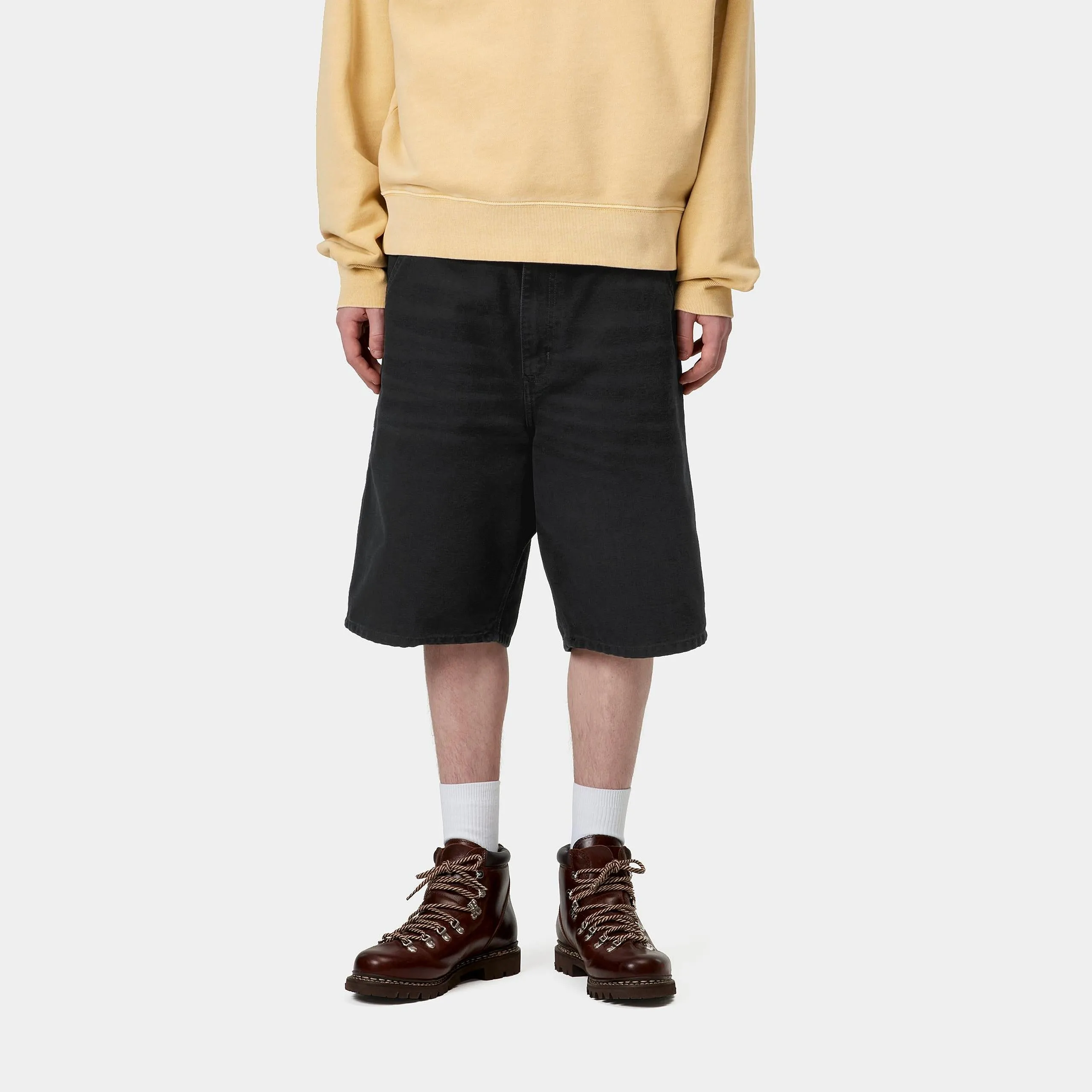Carhartt WIP Mens Single Knee Dearborn Canvas Short | Black sold by The Foot Factory product image thumbnail 3