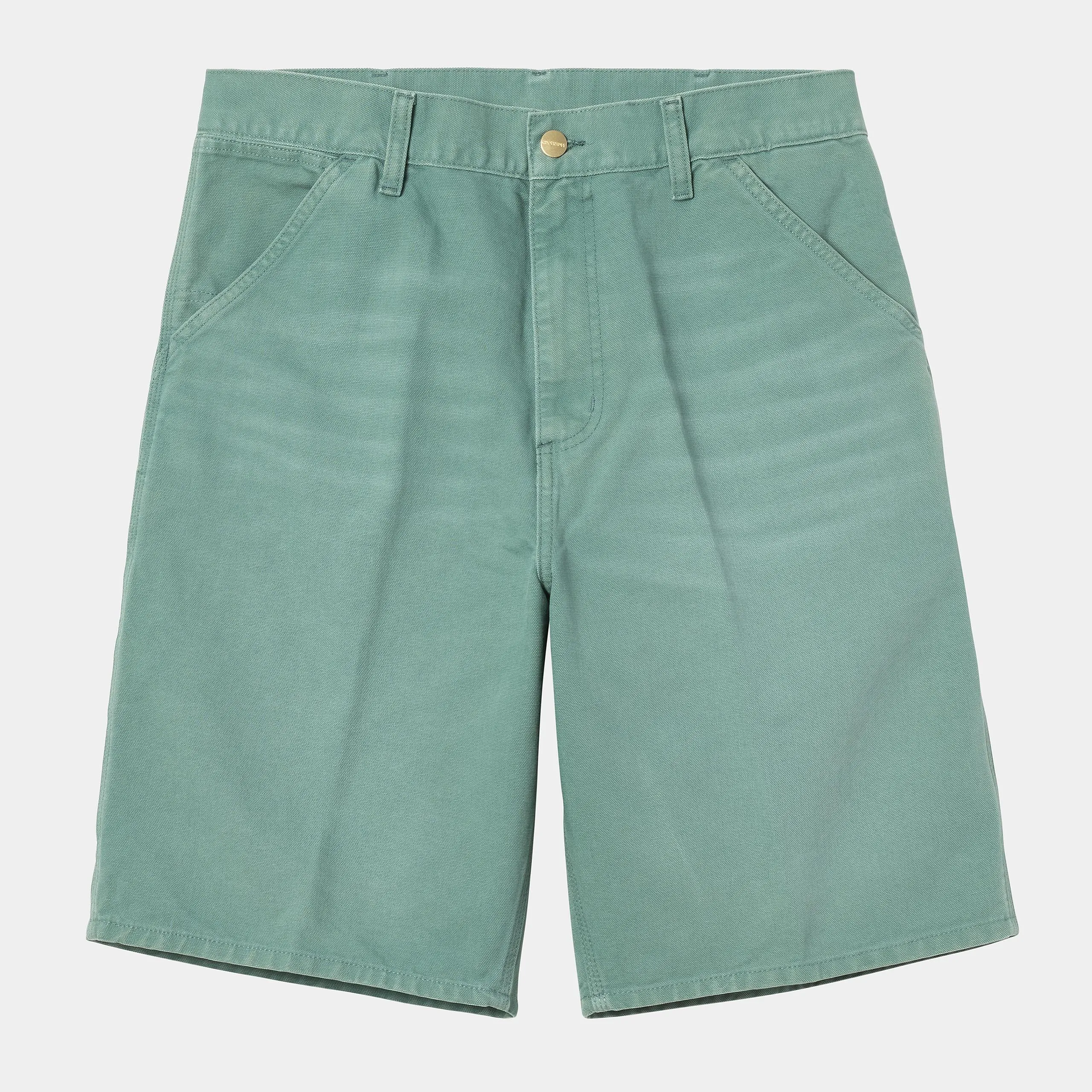 Carhartt WIP Mens Single Knee Dearborn Canvas Short | Silver Pine sold by The Foot Factory product image thumbnail 2