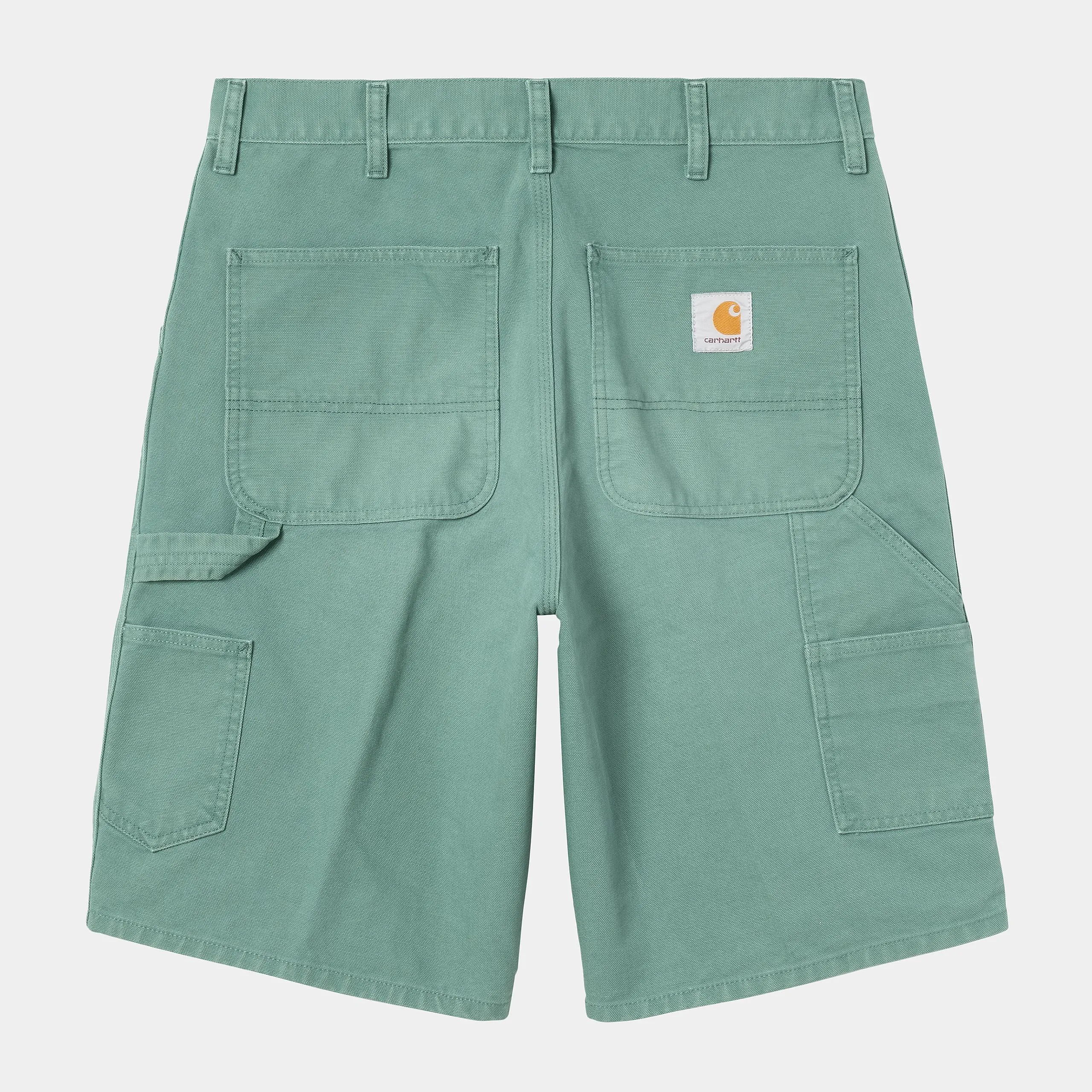 Carhartt WIP Mens Single Knee Dearborn Canvas Short | Silver Pine sold by The Foot Factory