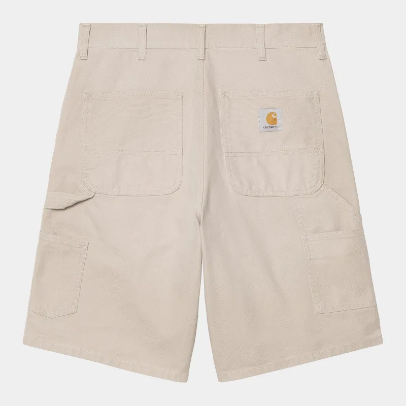 Carhartt WIP Mens Single Knee Dearborn Canvas Short | Dusky Beige sold by The Foot Factory