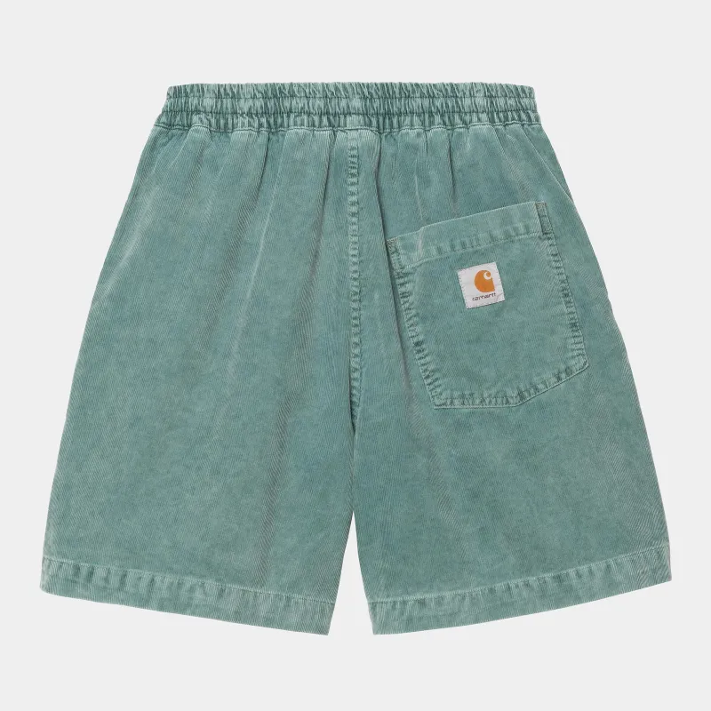Carhartt WIP Mens Reynold Forsyth Corduroy Short | Silver Pine Dusky Washed sold by The Foot Factory