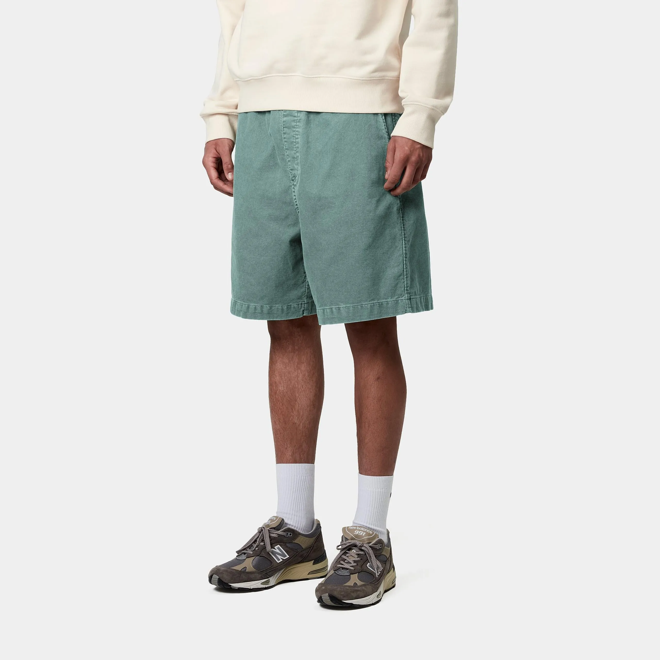 Carhartt WIP Mens Reynold Forsyth Corduroy Short | Silver Pine Dusky Washed sold by The Foot Factory product image thumbnail 5