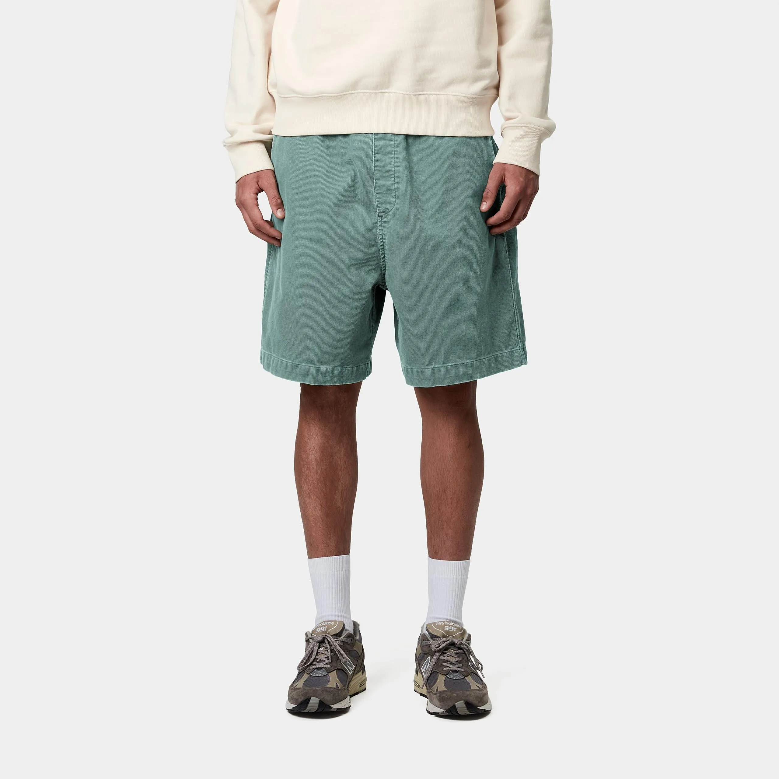 Carhartt WIP Mens Reynold Forsyth Corduroy Short | Silver Pine Dusky Washed sold by The Foot Factory product image thumbnail 3