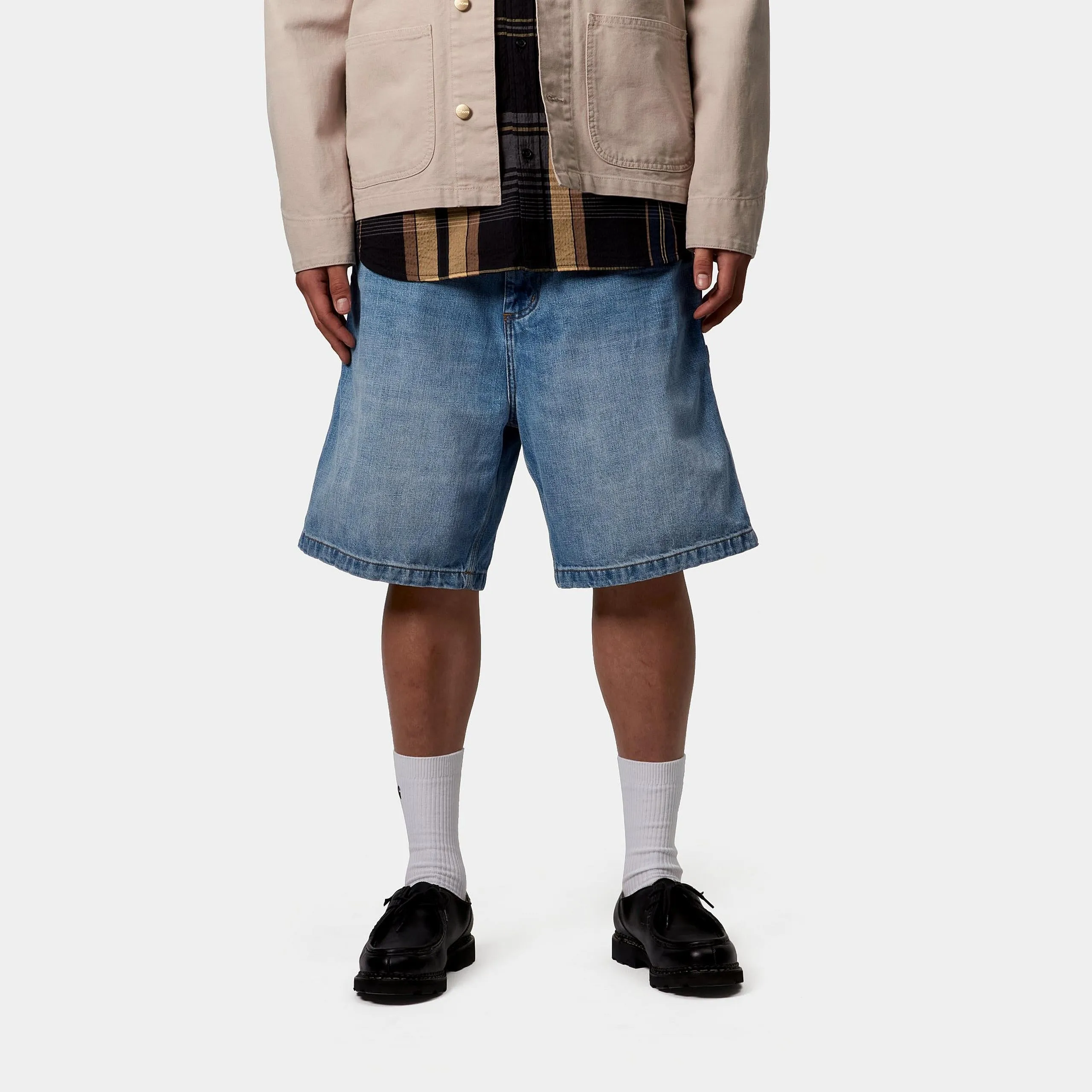 Carhartt WIP Mens OG Single Knee Camano Denim Short | Blue Burst Washed sold by The Foot Factory product image thumbnail 3