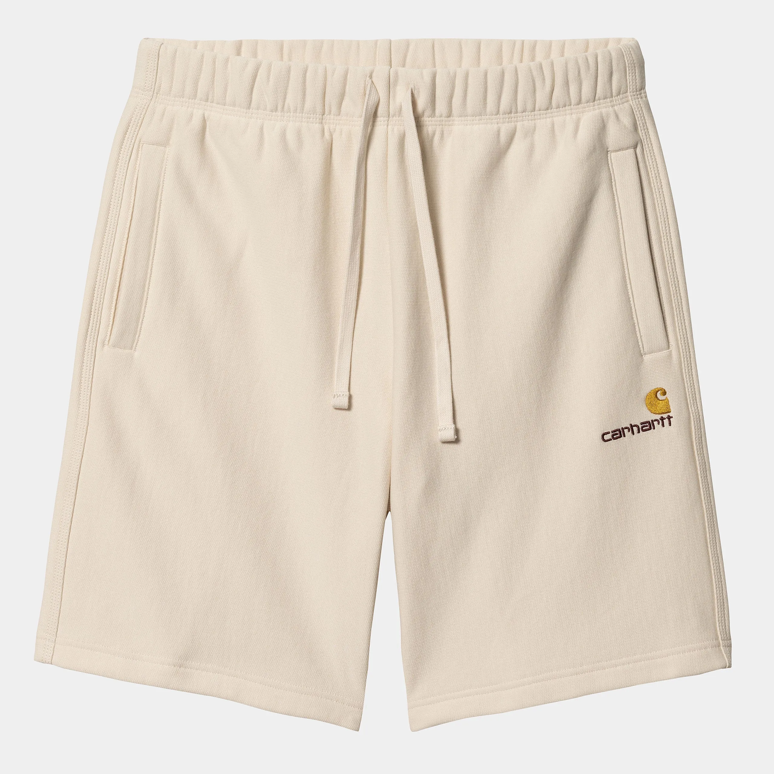 Carhartt WIP Mens American Script Sweat Short - Natural sold by The Foot Factory