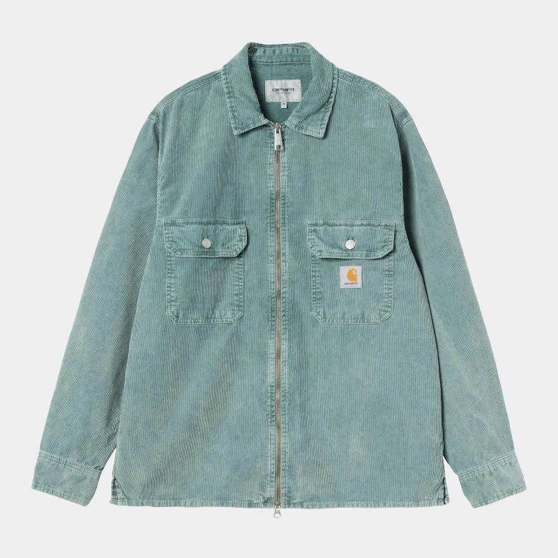 Carhartt WIP Mens Reynold Shirt Jacket - Silver Pine sold by The Foot Factory