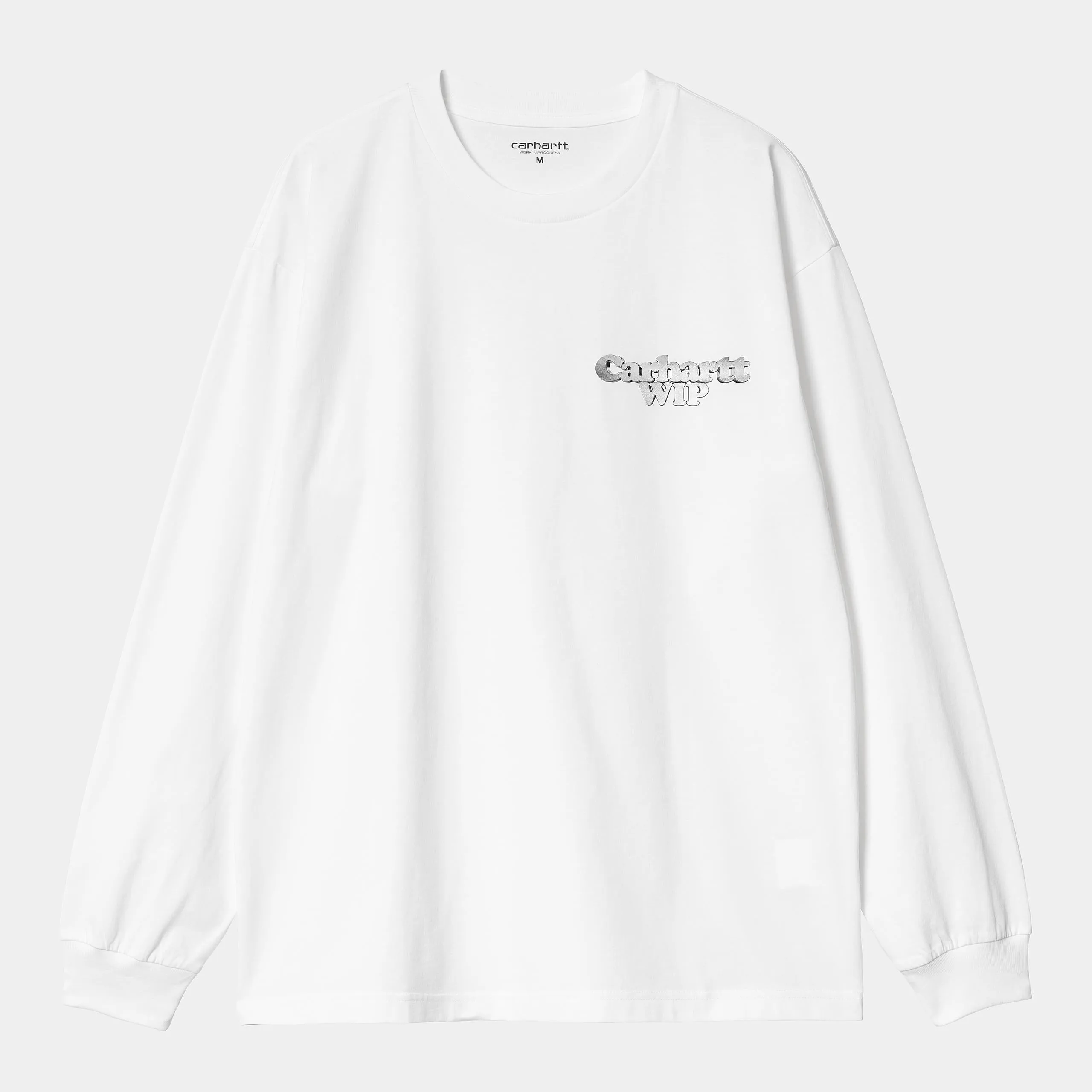 Carhartt WIP Mens Chain Link Long Sleeve T-Shirt | White sold by The Foot Factory product image thumbnail 2