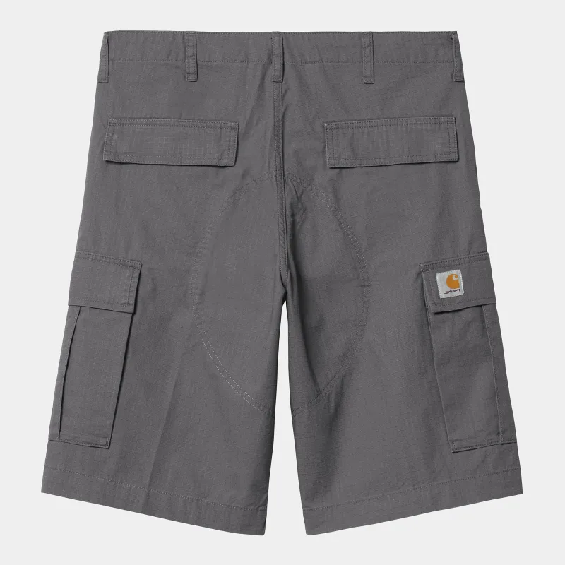 Carhartt WIP Mens Regular Cargo Short | Graphite Rinsed sold by The Foot Factory