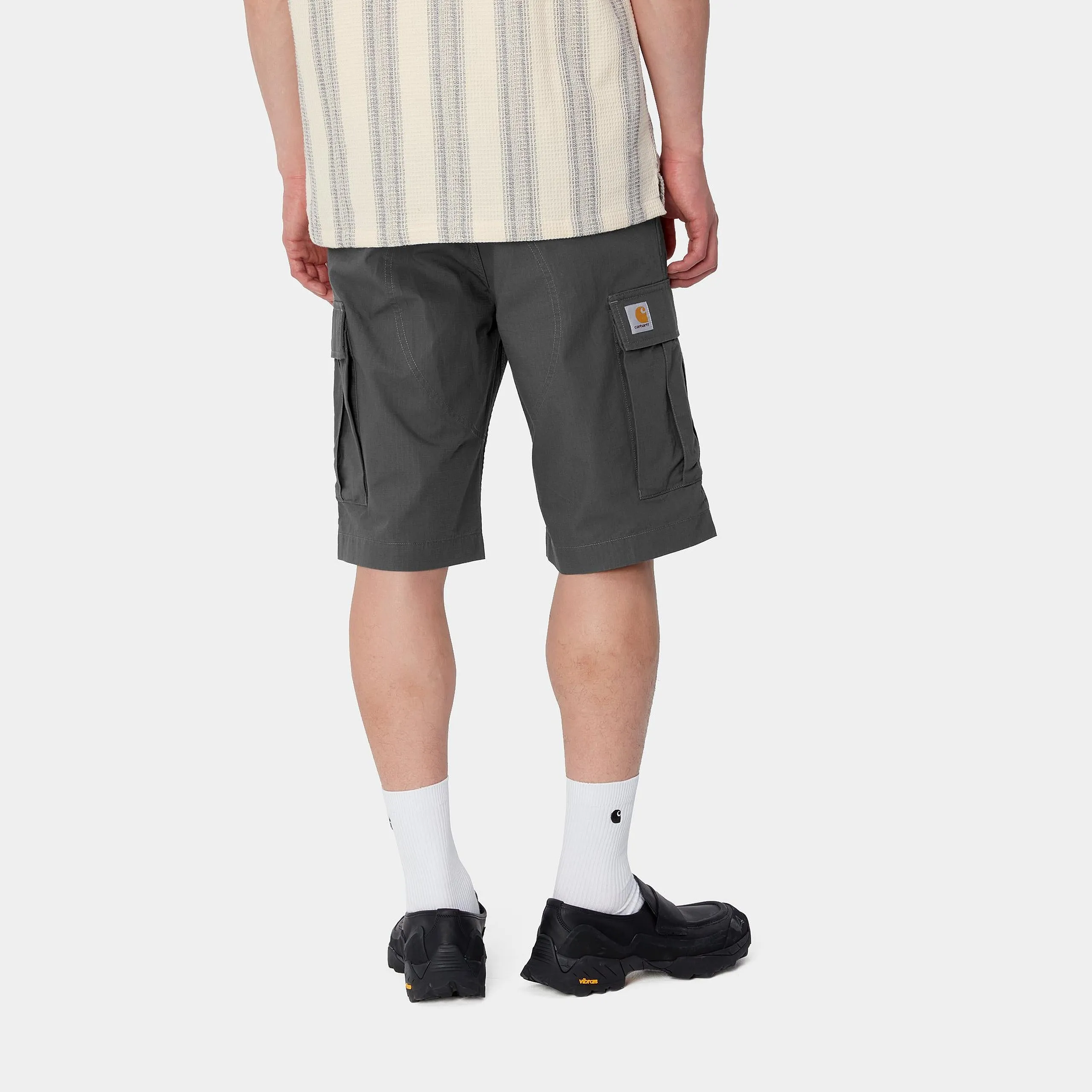 Carhartt WIP Mens Regular Cargo Short | Graphite Rinsed sold by The Foot Factory product image thumbnail 4