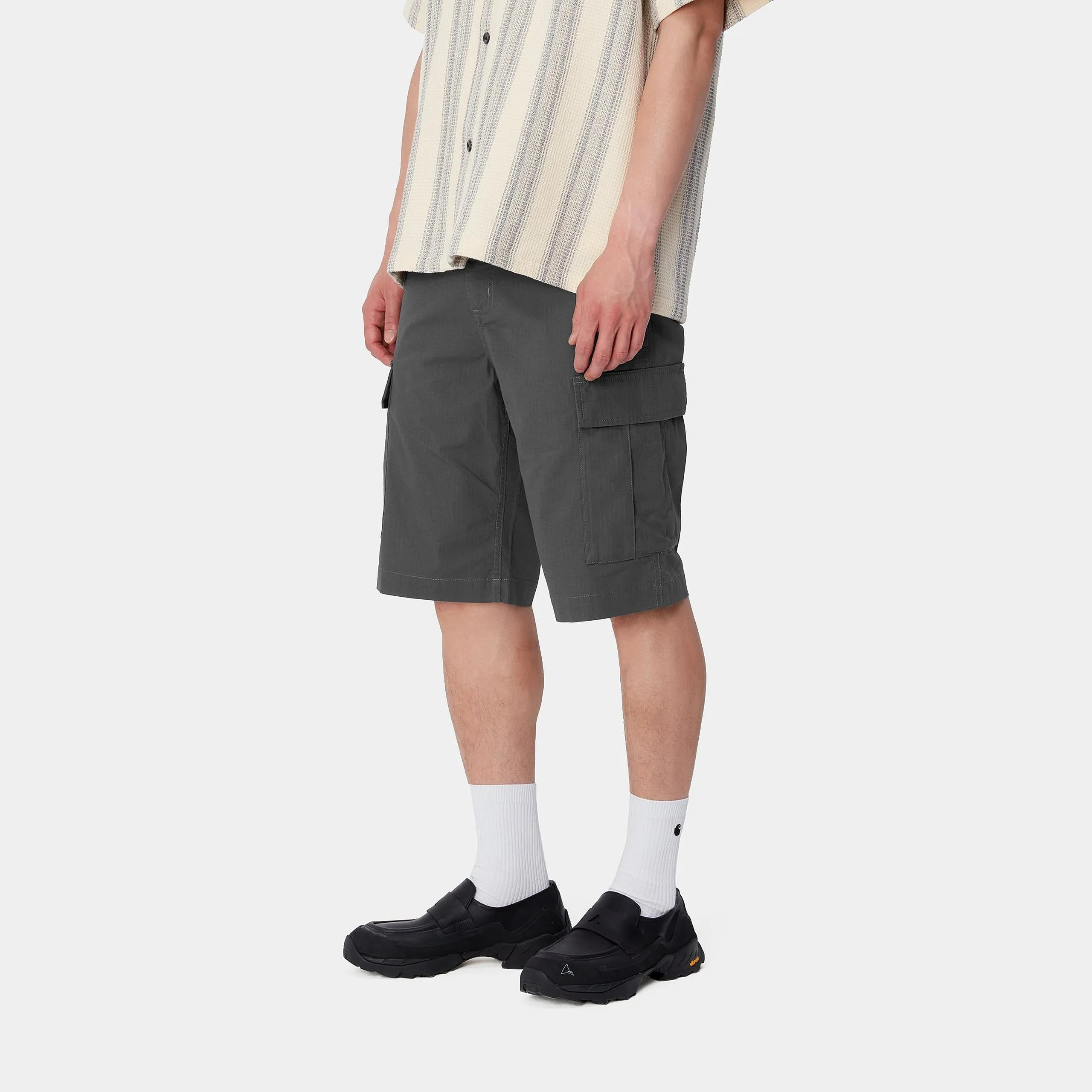 Carhartt WIP Mens Regular Cargo Short | Graphite Rinsed sold by The Foot Factory product image thumbnail 5