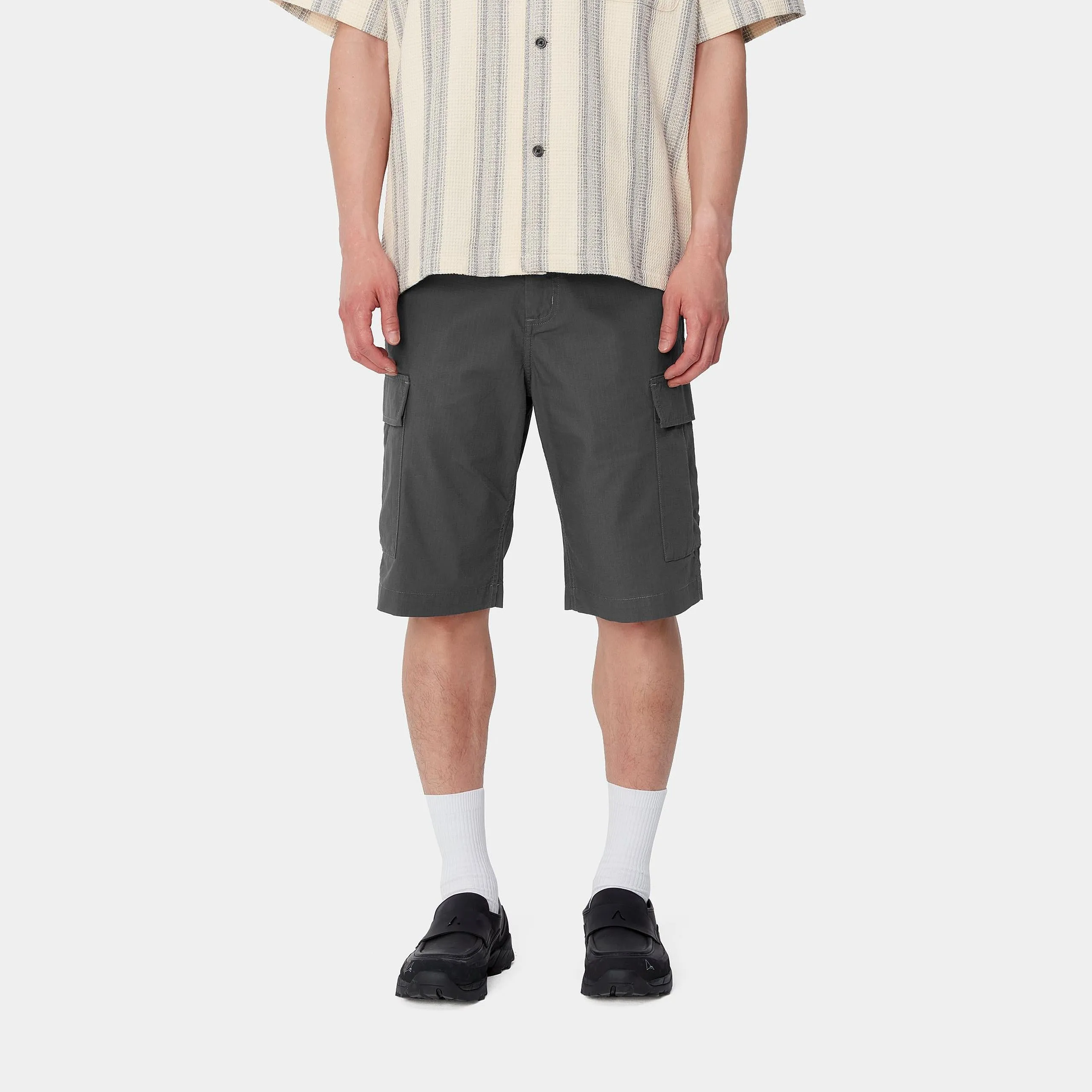 Carhartt WIP Mens Regular Cargo Short | Graphite Rinsed sold by The Foot Factory product image thumbnail 3