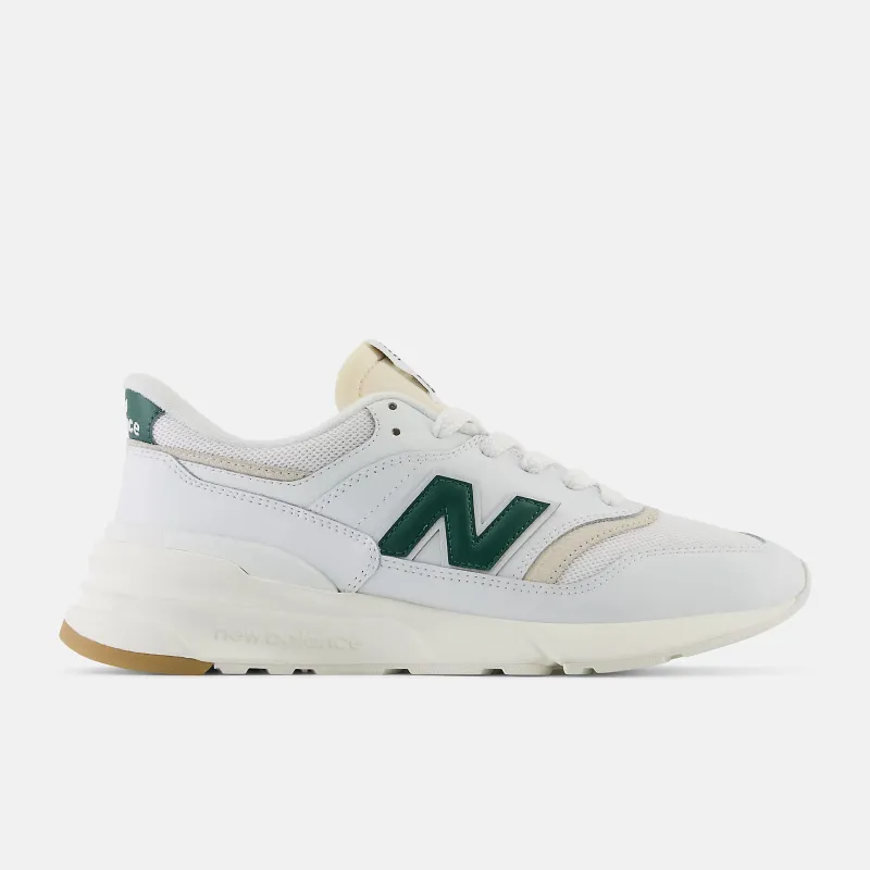 New Balance Mens 997 Fashion Trainers - White / Nightwatch Green sold by The Foot Factory