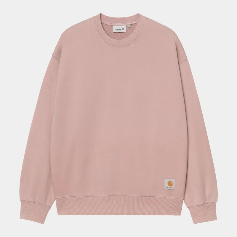 Carhartt WIP Mens Hudson Chalk Wash Sweat Top | Daphne sold by The Foot Factory