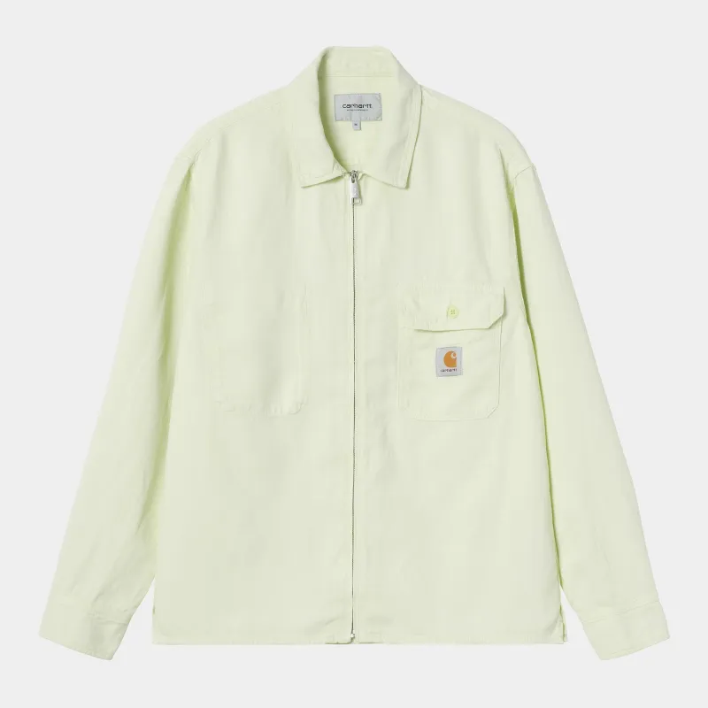 Carhartt WIP Mens Rainer Shirt Jacket | Air Green sold by The Foot Factory