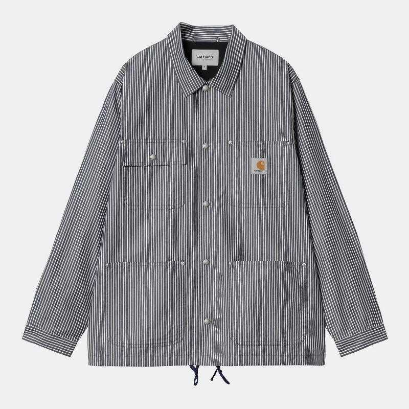 Carhartt WIP Mens Notus Coach Jacket | Space Arvin Stripe sold by The Foot Factory
