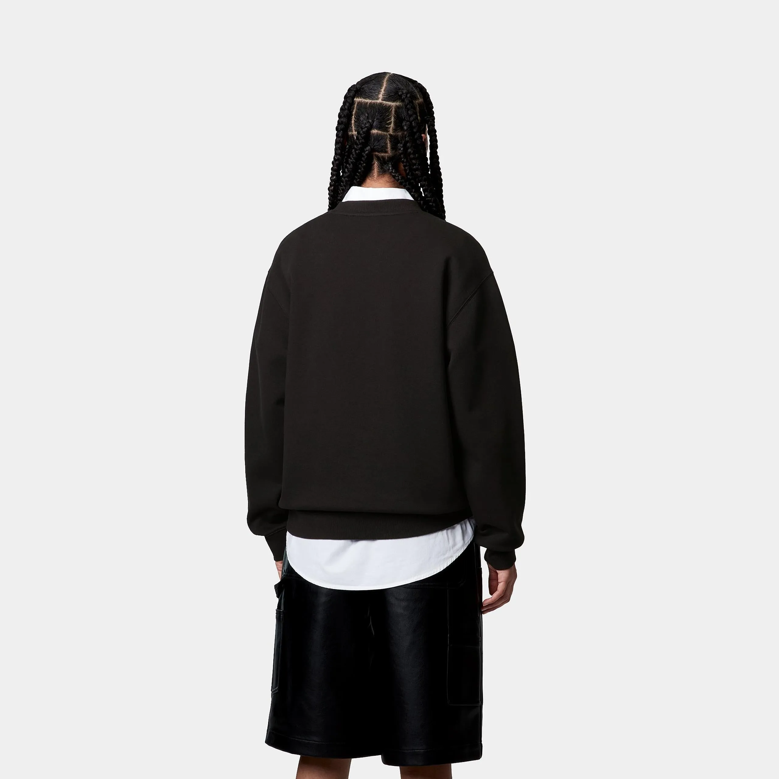 Carhartt WIP Womens Rivet Script Sweat Top | Black sold by The Foot Factory product image thumbnail 4