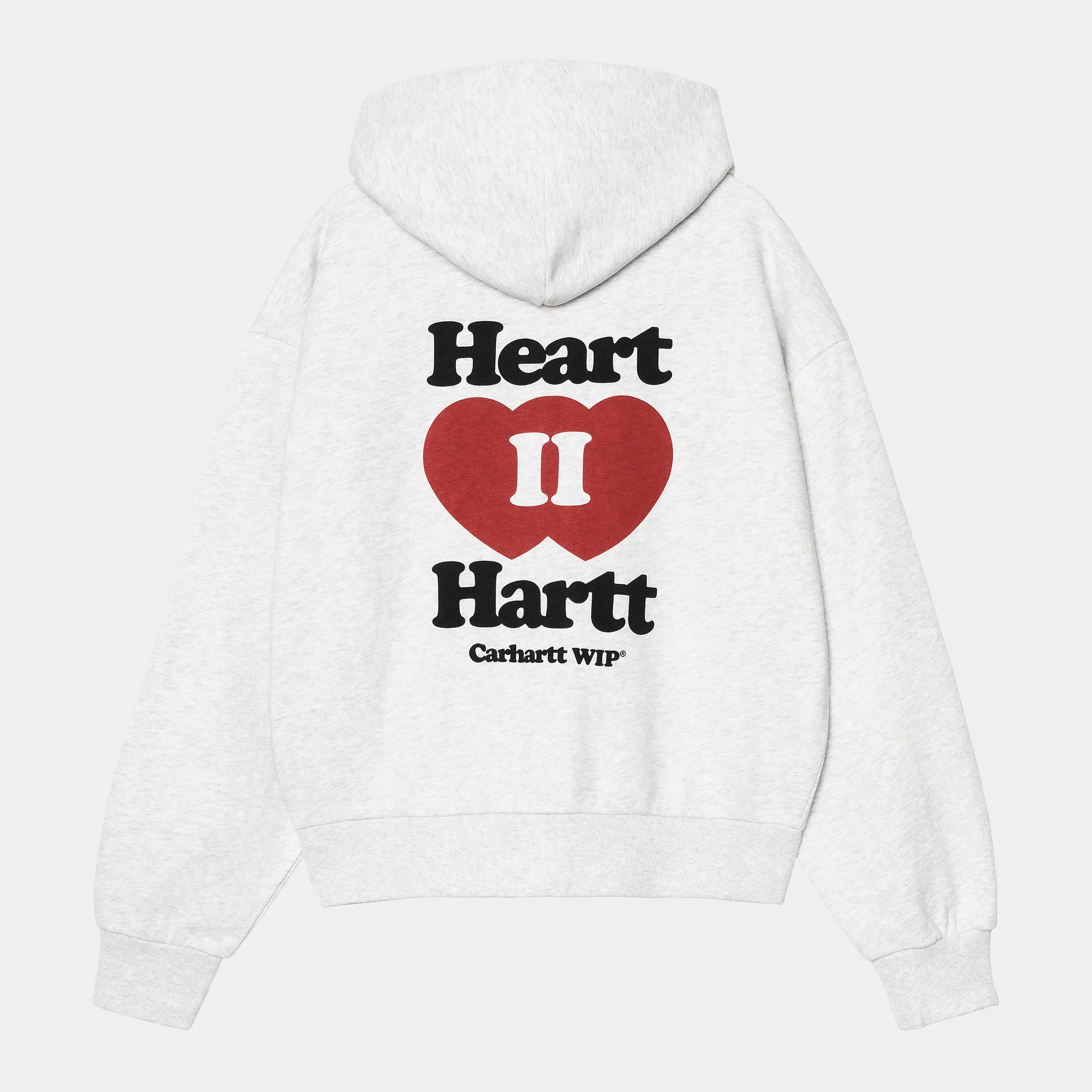 Carhartt WIP Womens Heart II Hartt Hoodie | Ash Heather sold by The Foot Factory