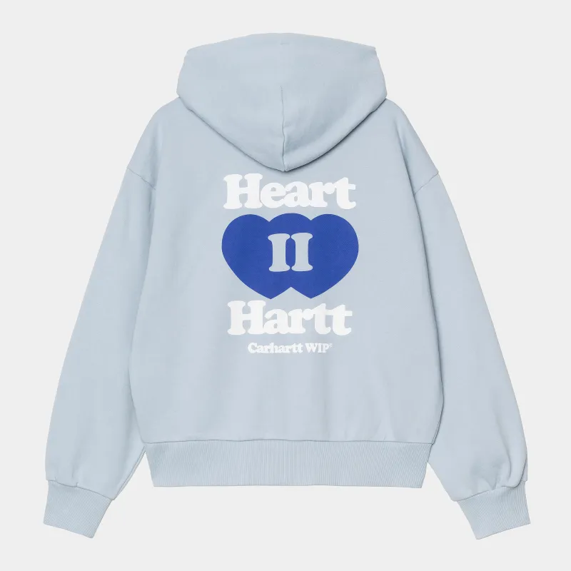 Carhartt WIP Womens Heart II Hartt Hoodie | Blue Fog sold by The Foot Factory