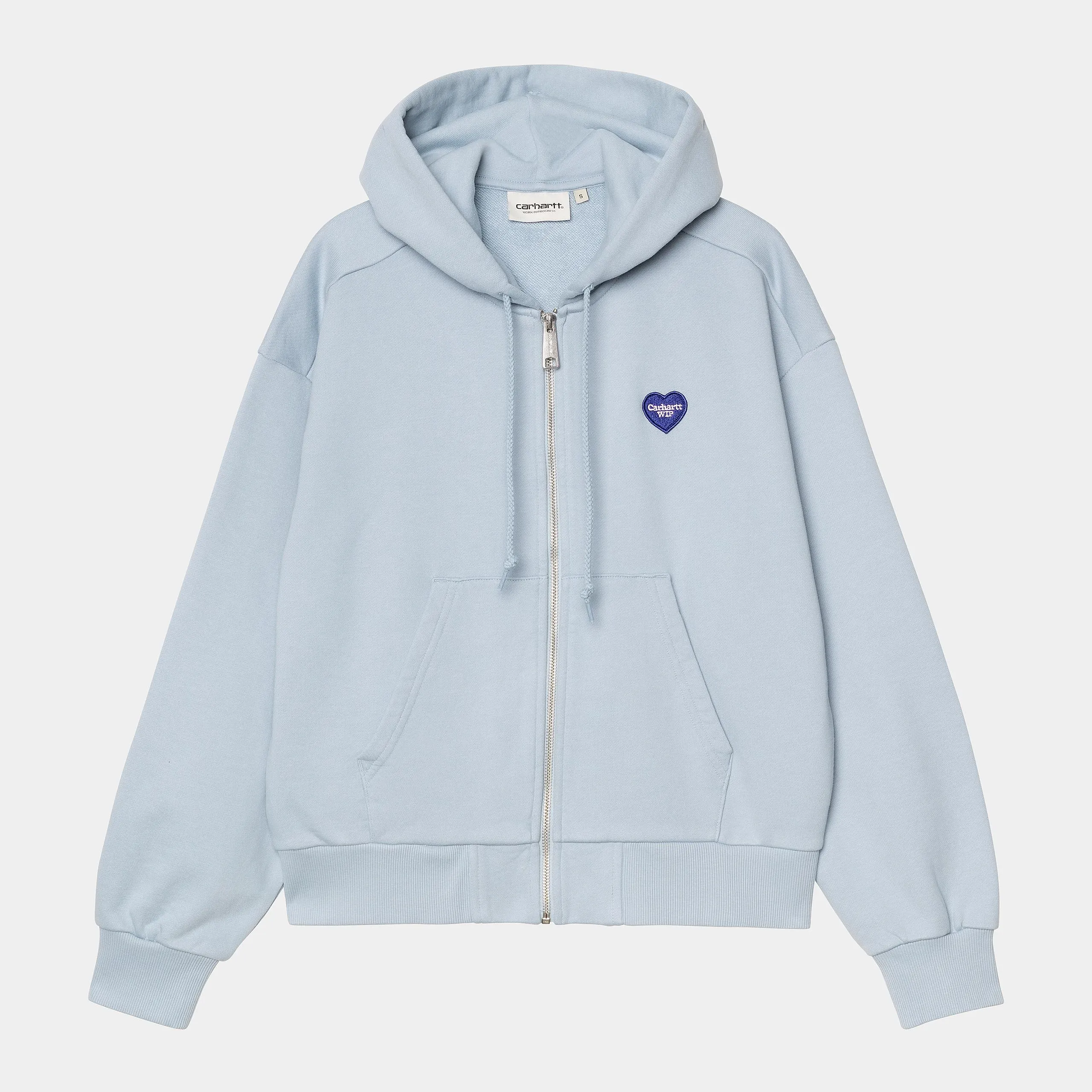 Carhartt WIP Womens Heart II Hartt Hoodie | Blue Fog sold by The Foot Factory product image thumbnail 2