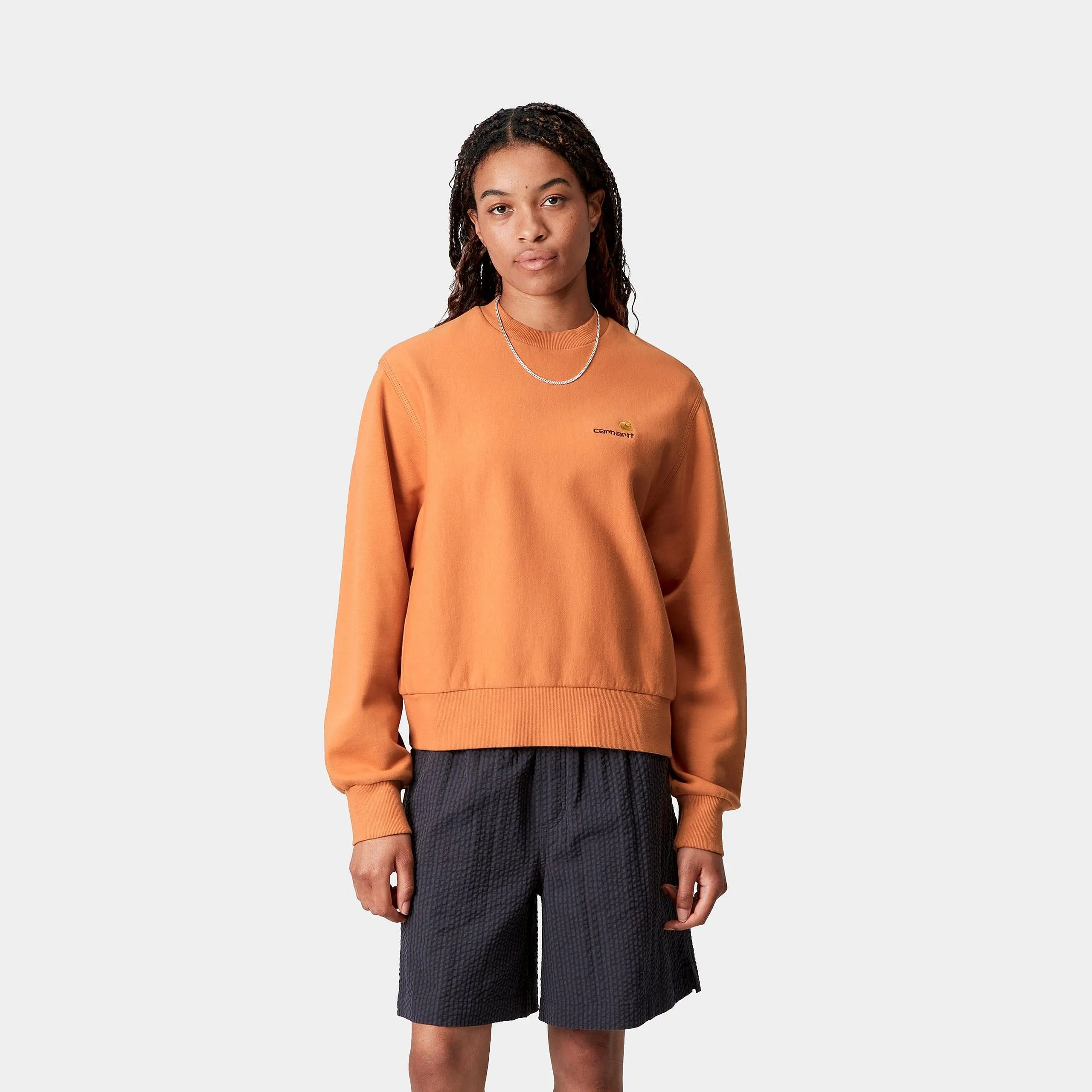 Carhartt WIP Womens American Script Sweat Top | Redhaven sold by The Foot Factory product image thumbnail 3