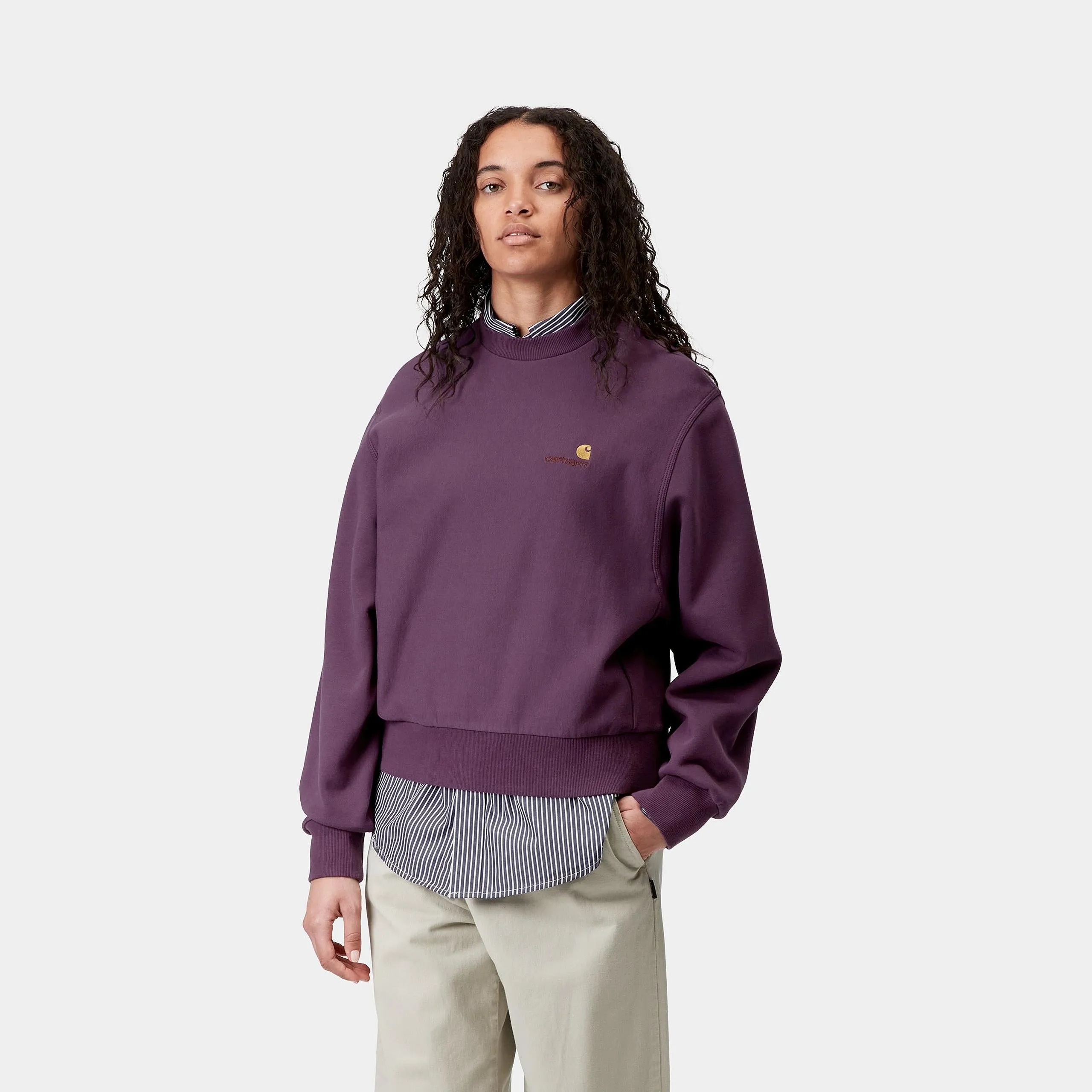 Carhartt WIP Womens American Script Sweat Top | Huckleberry sold by The Foot Factory product image thumbnail 3