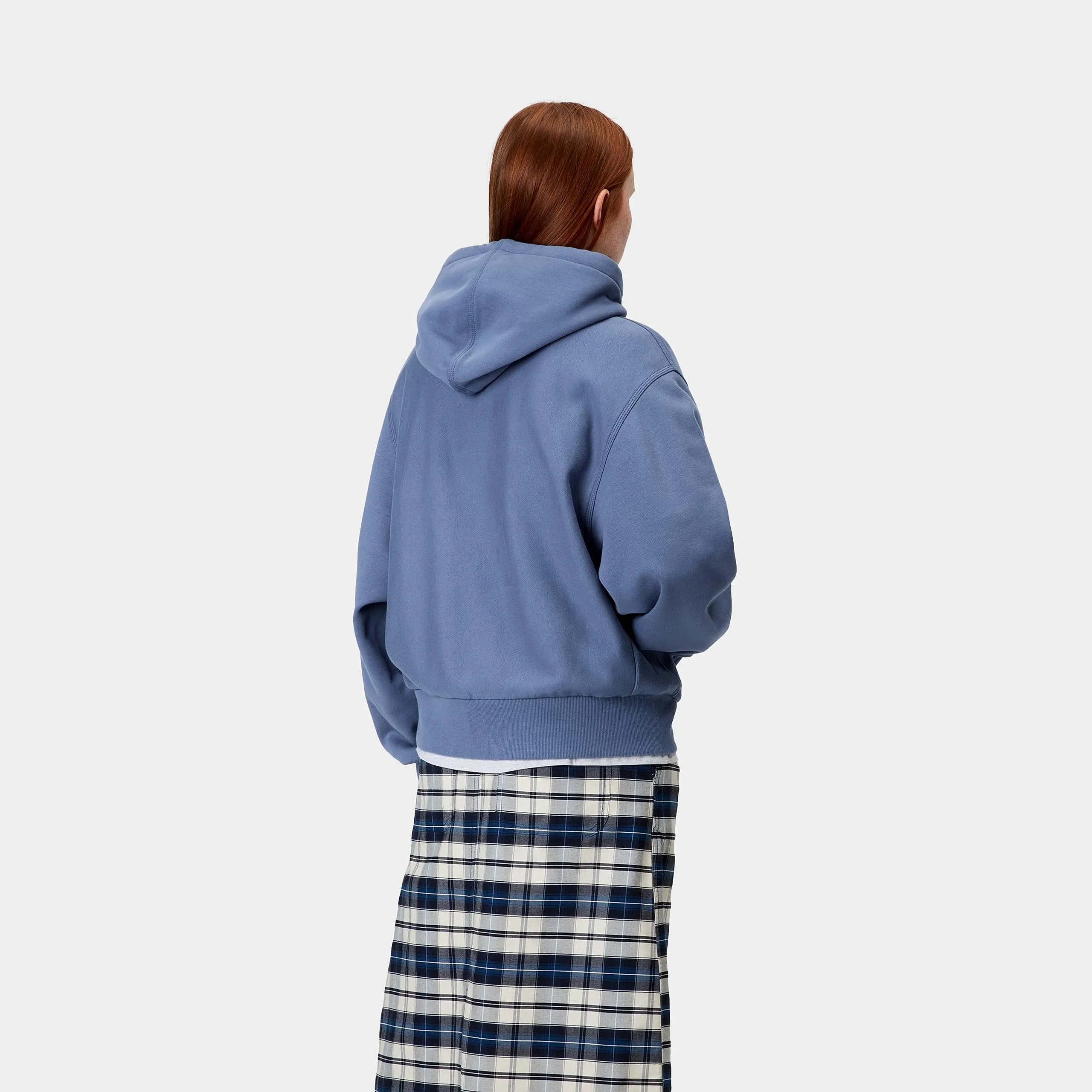 Carhartt WIP Womens American Script Sweat Hoodie | Blue Iris sold by The Foot Factory product image thumbnail 4