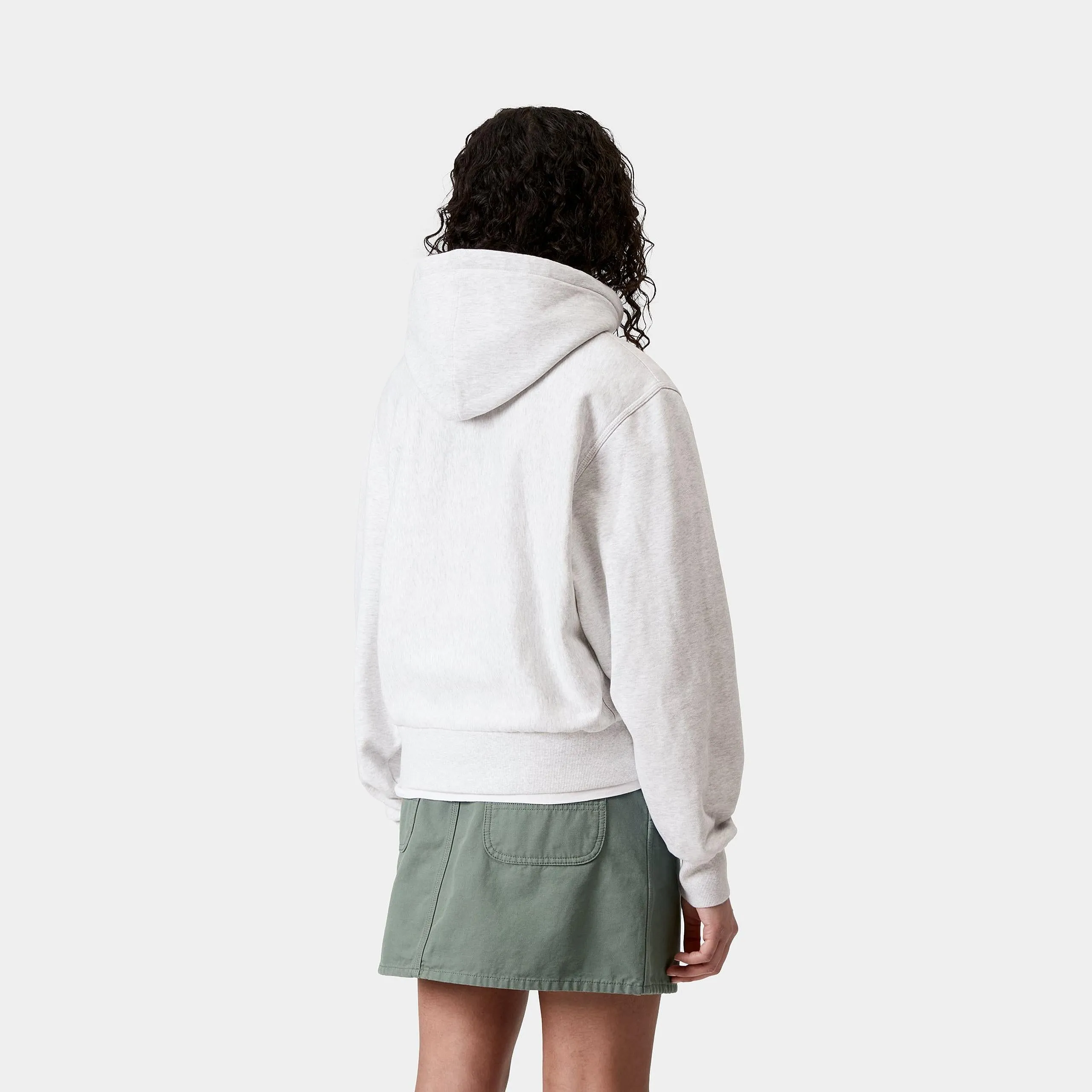 Carhartt WIP Womens American Script Sweat Hoodie | Ash Heather sold by The Foot Factory product image thumbnail 4